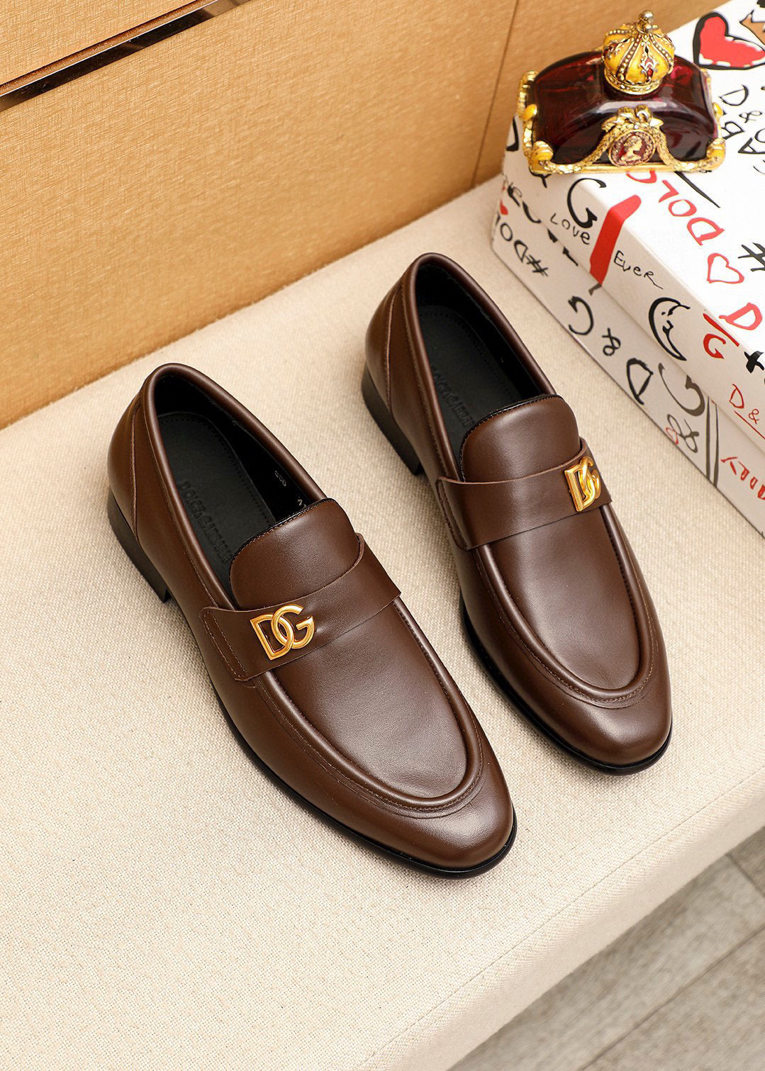 D&G men's leather shoes-48