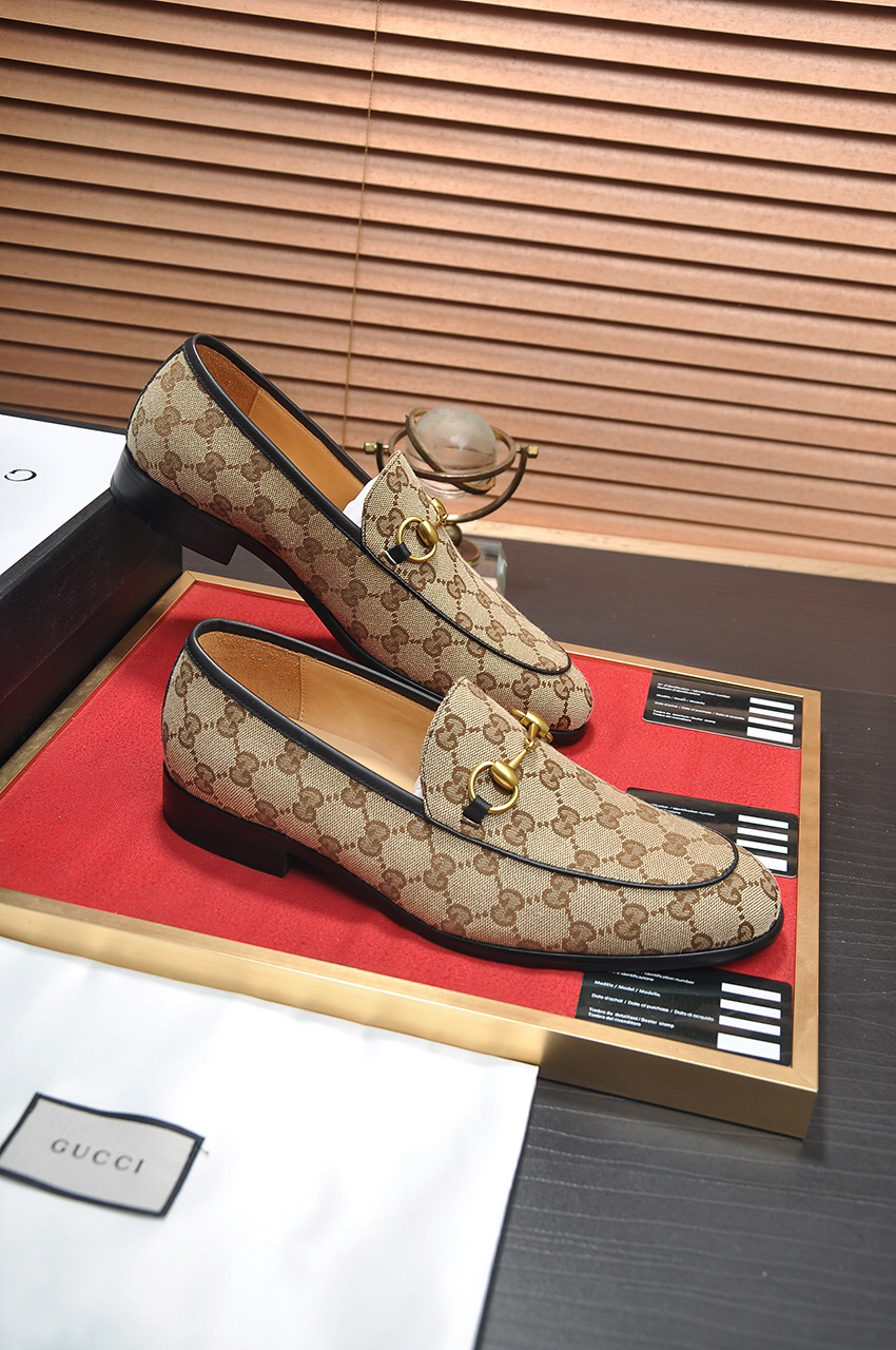 Gucci men's leather shoes-66