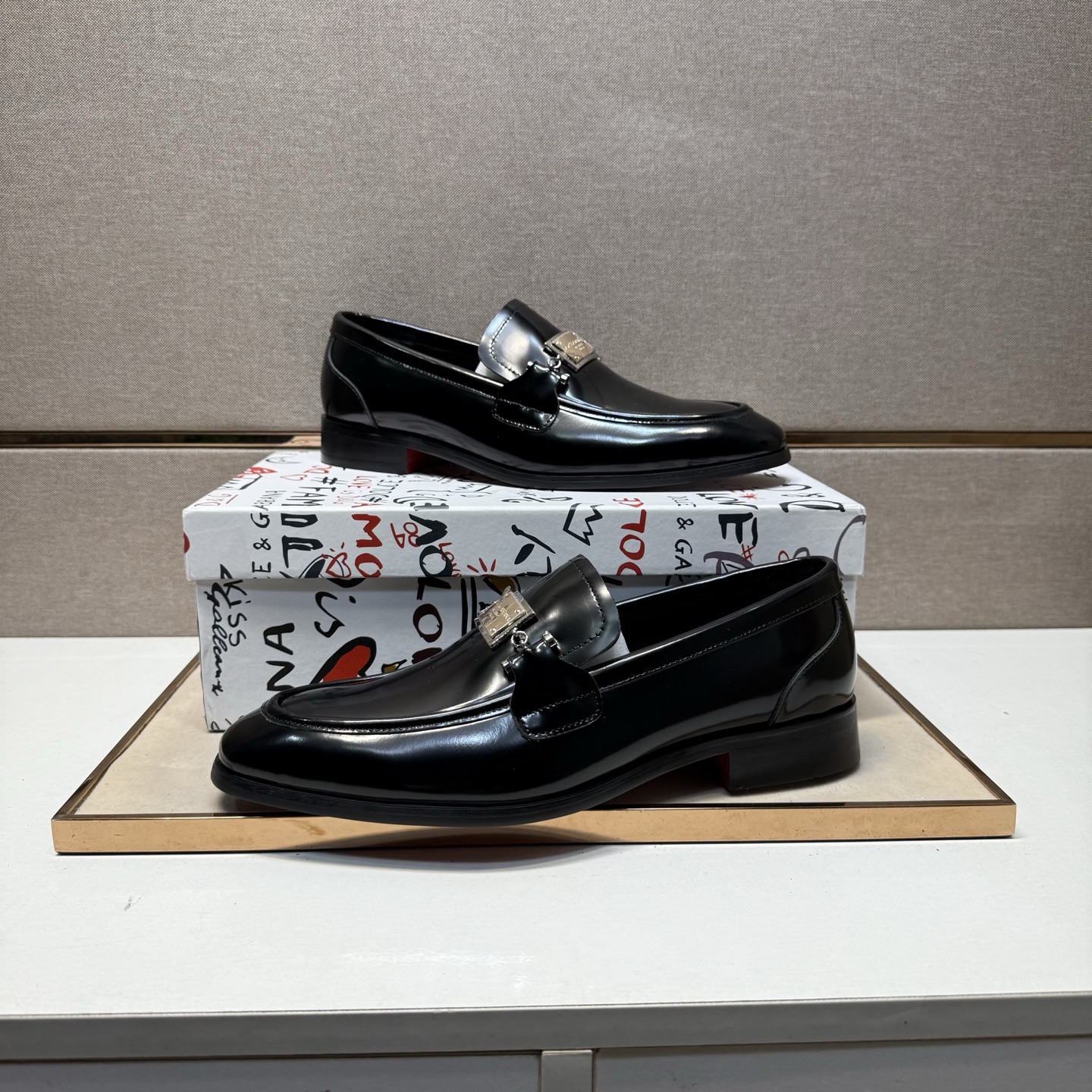 D&G men's leather shoes-37