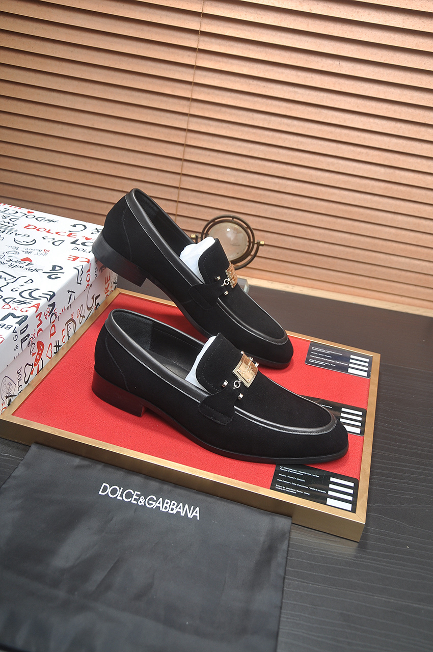 D&G men's leather shoes-72