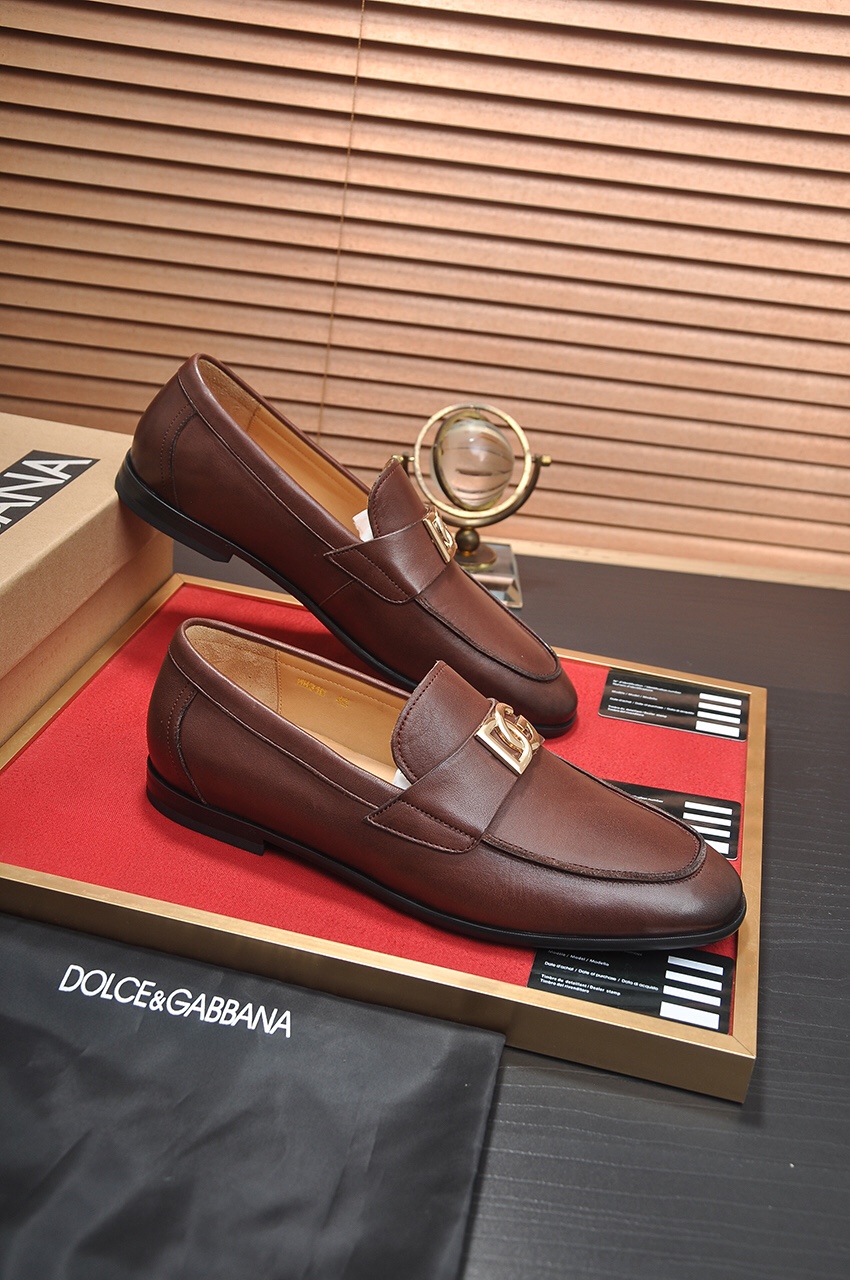 D&G men's leather shoes-2