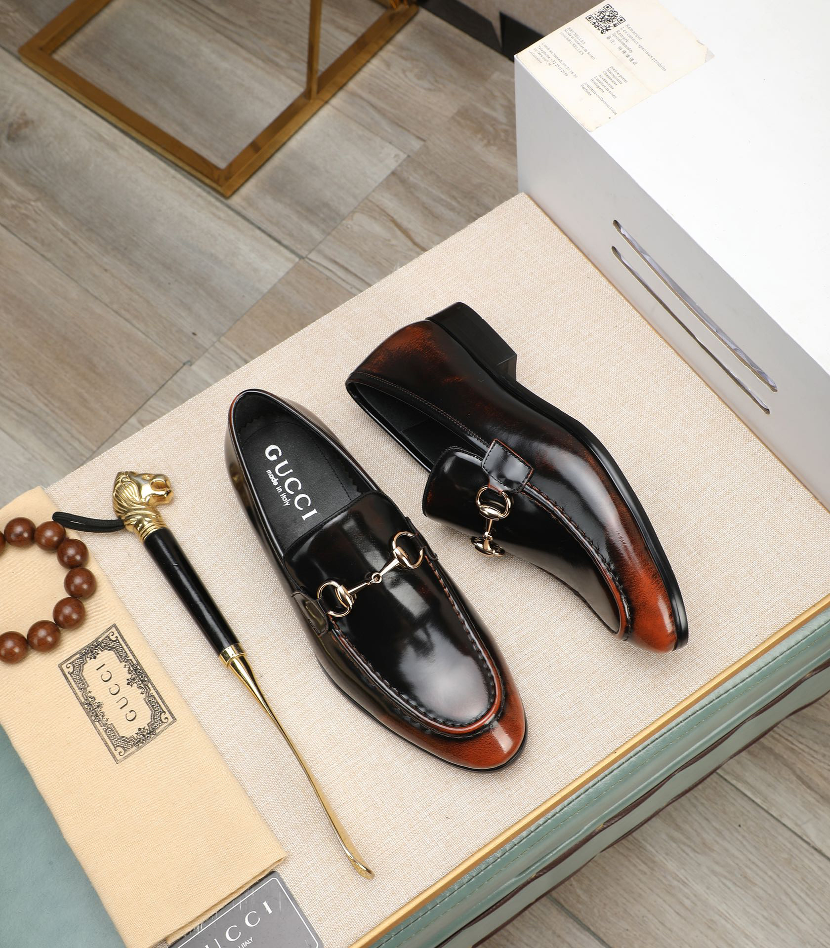 Gucci men's leather shoes-110