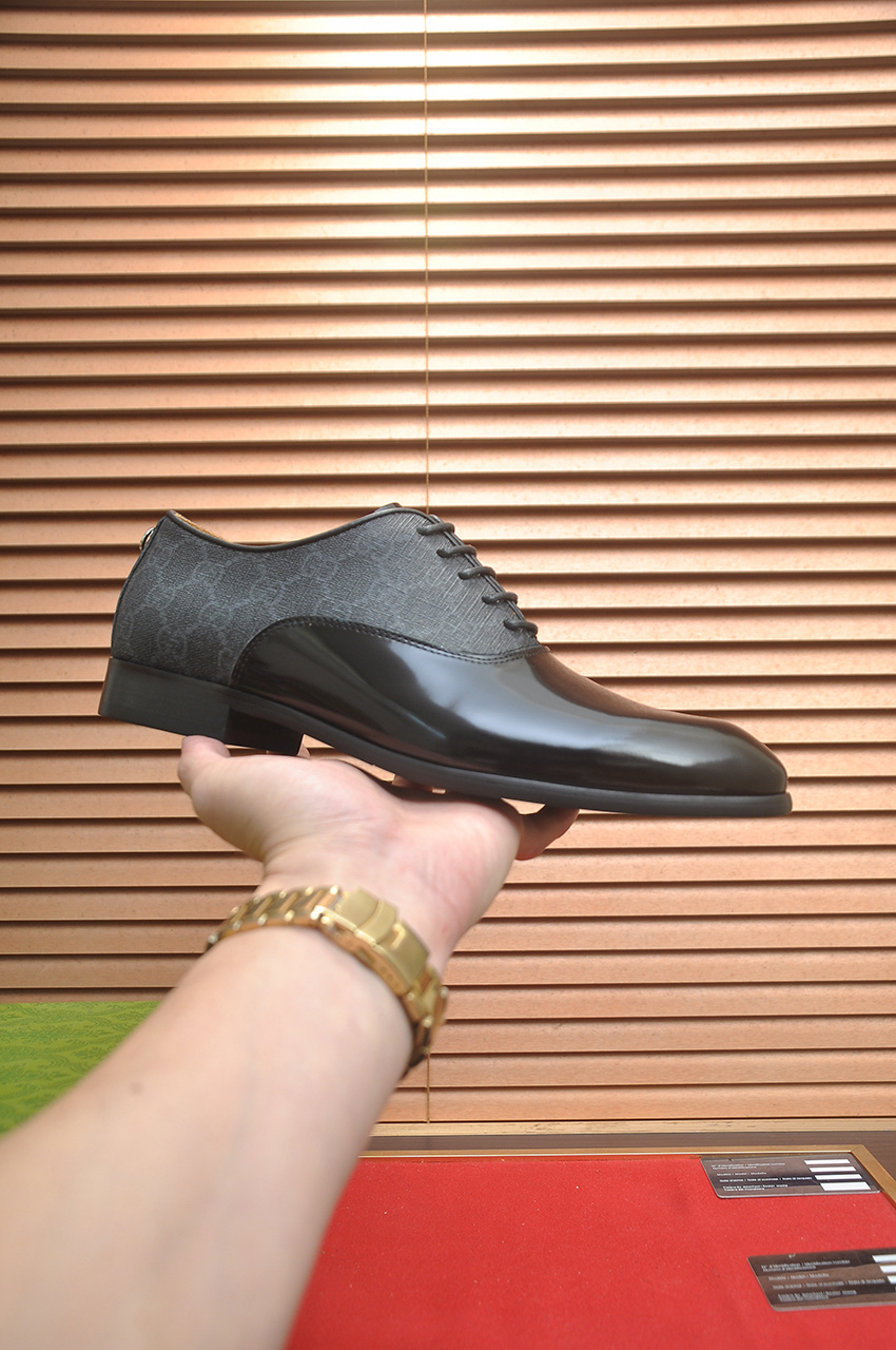 Gucci men's leather shoes-34