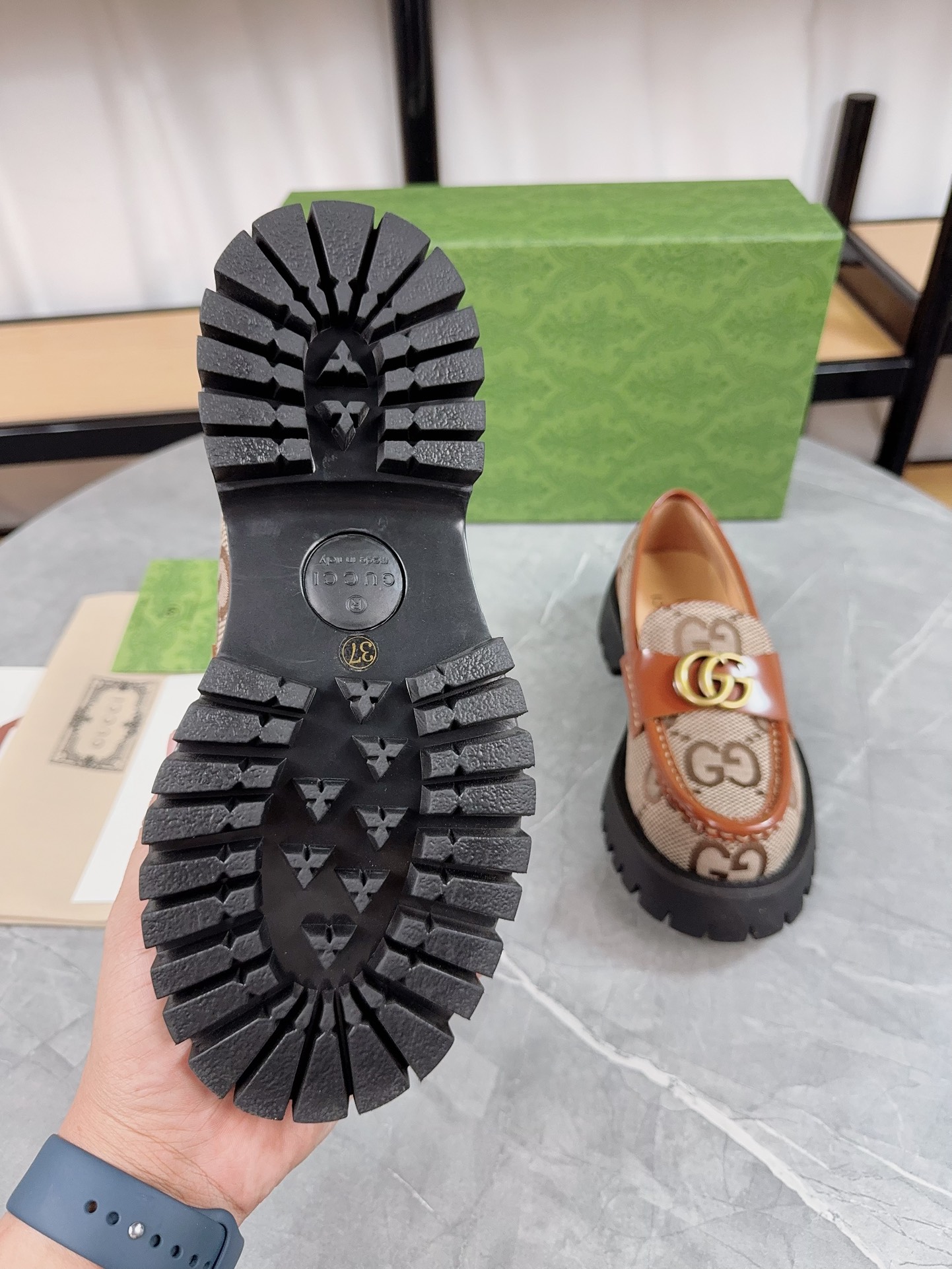 Gucci women's leather shoes-92