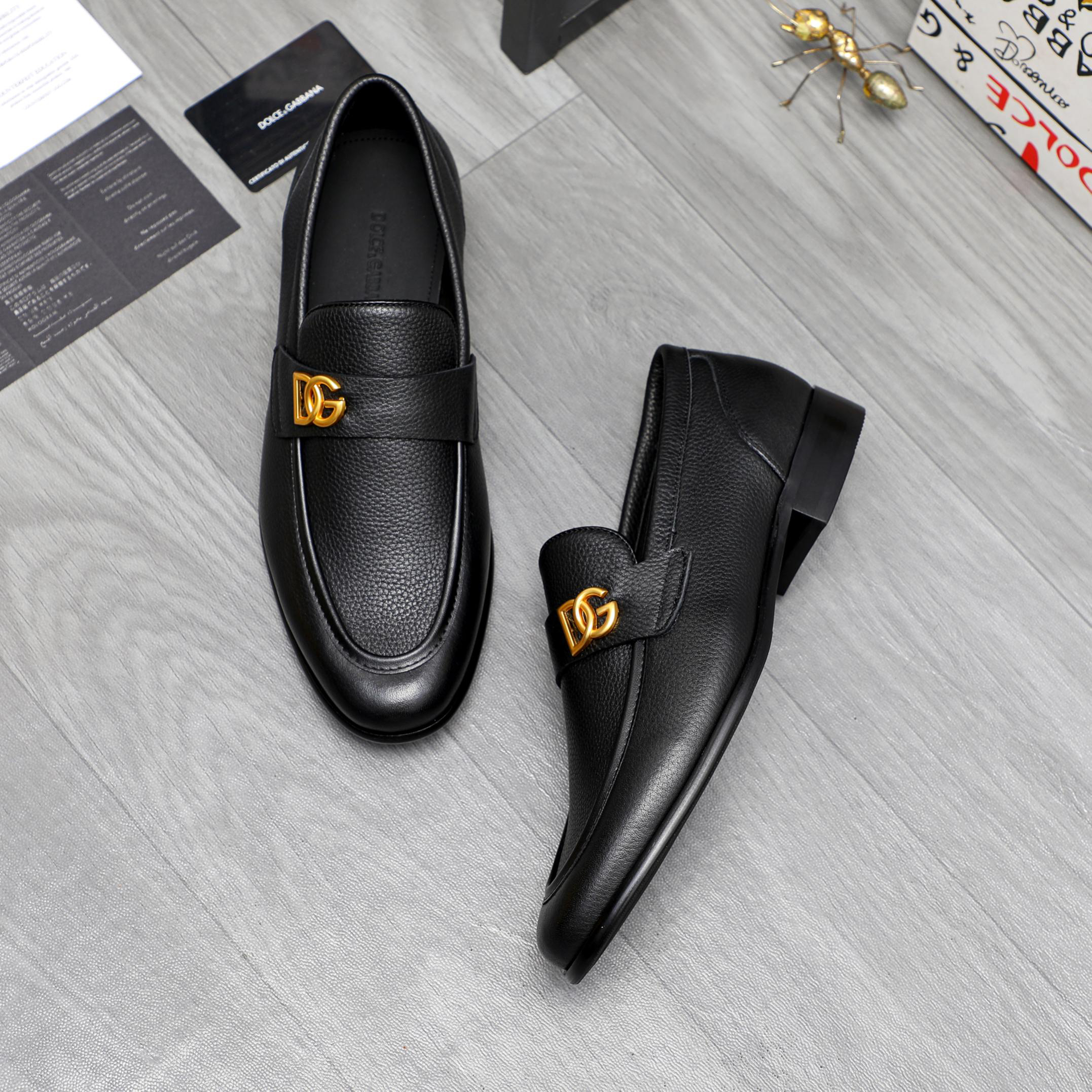 D&G men's leather shoes-61