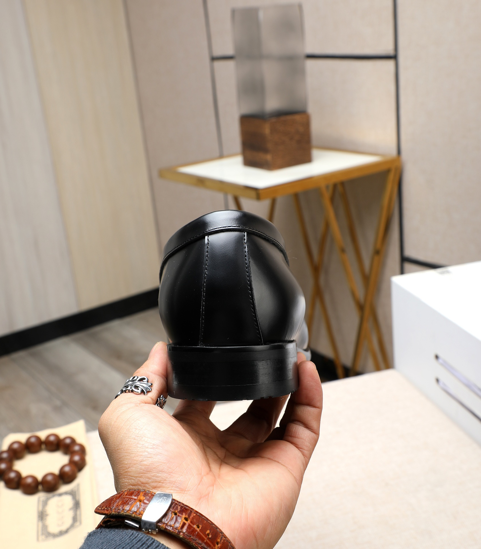 Gucci men's leather shoes-111