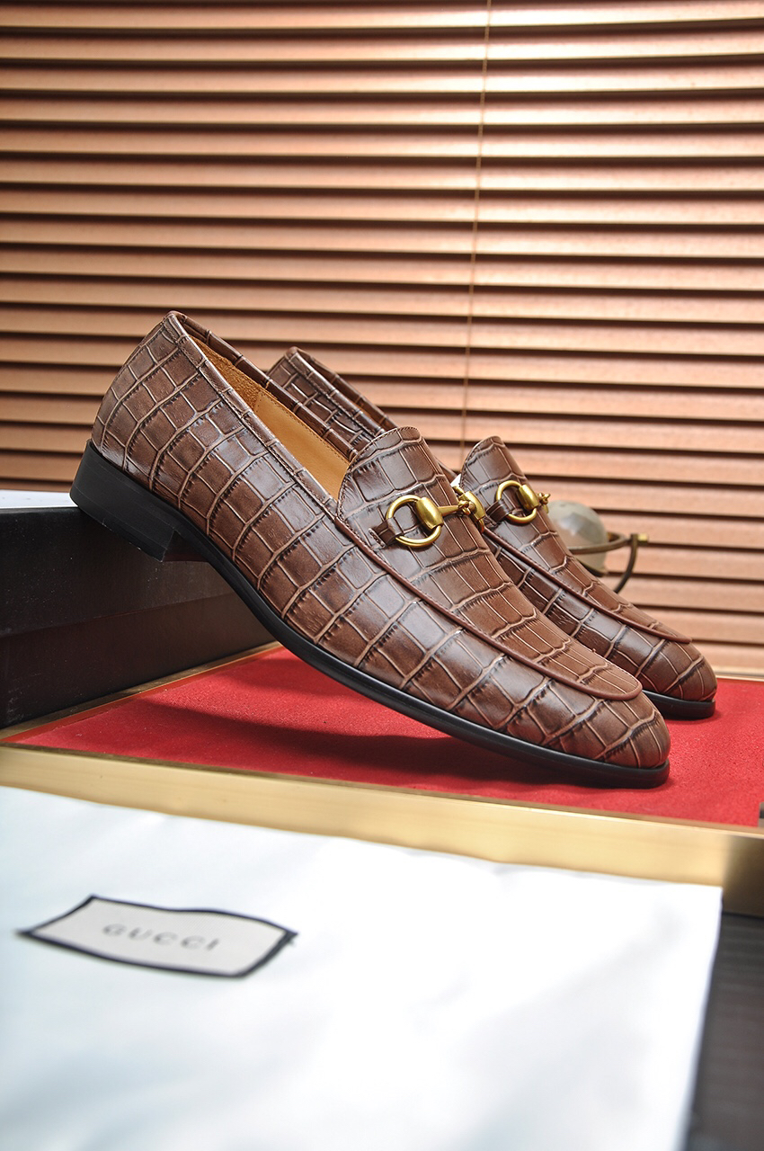 Gucci men's leather shoes-65