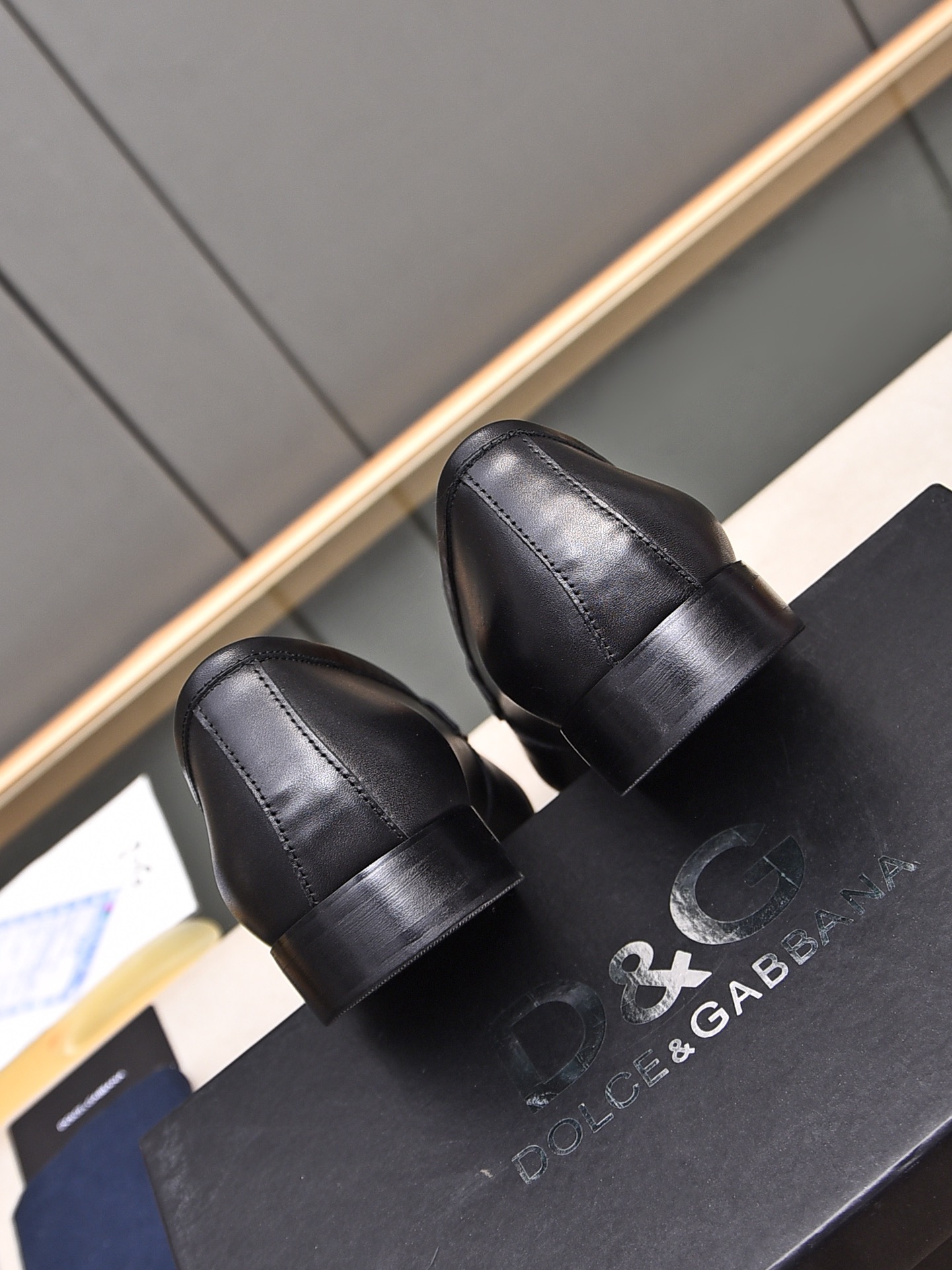 D&G men's leather shoes-14