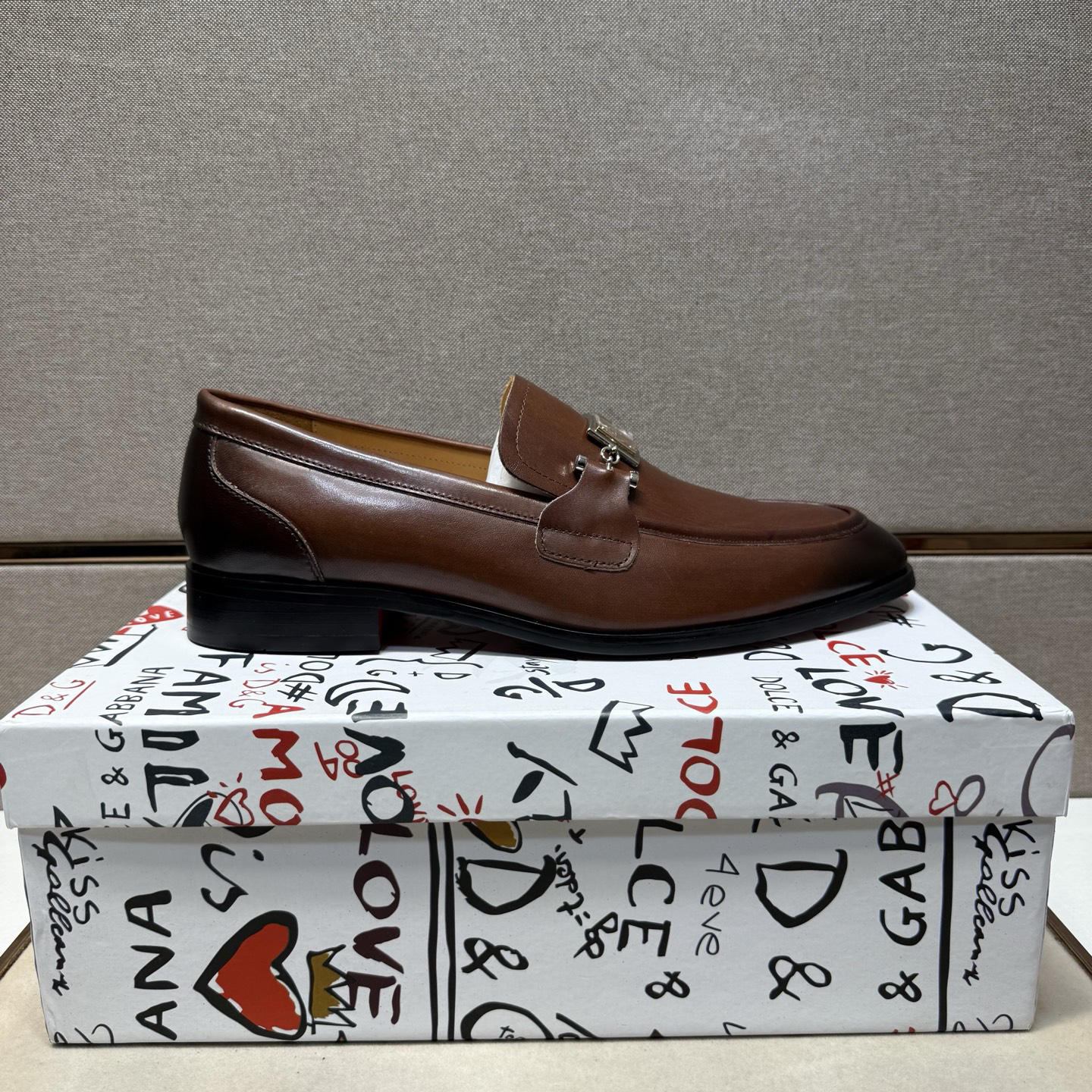 D&G men's leather shoes-92