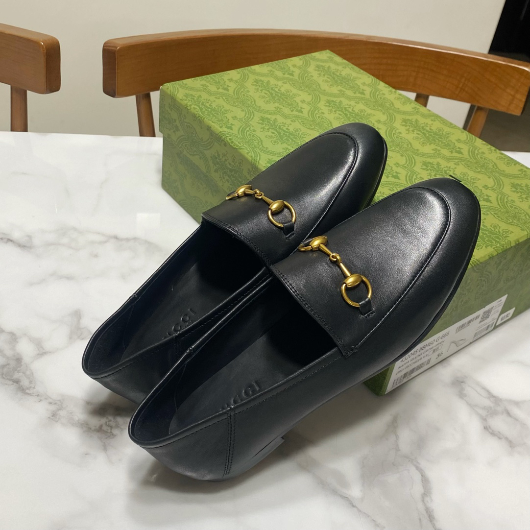 Gucci women's leather shoes-1