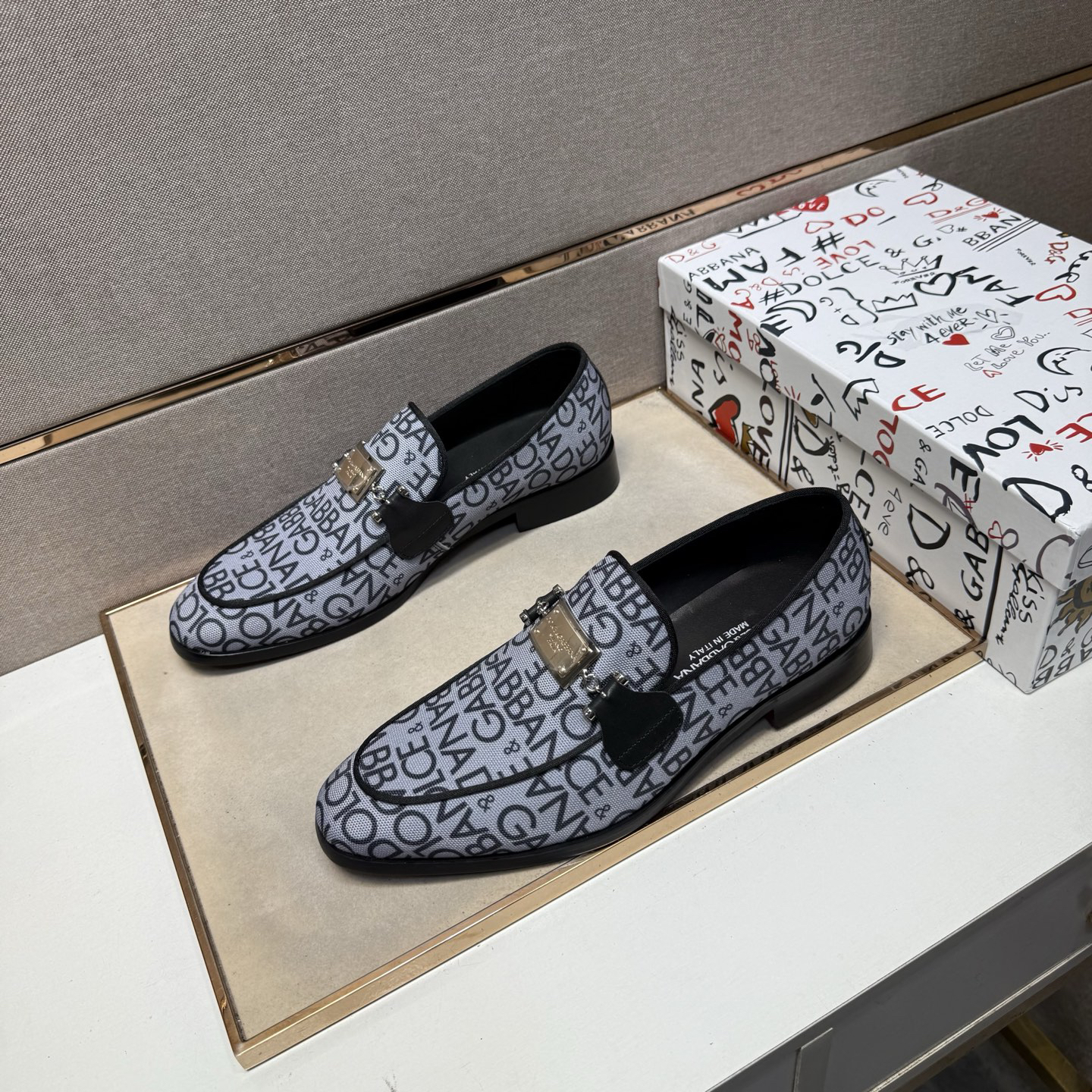 D&G men's leather shoes-94