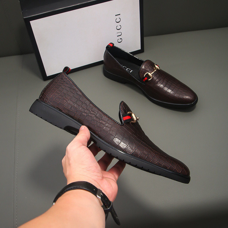 Gucci men's leather shoes-68