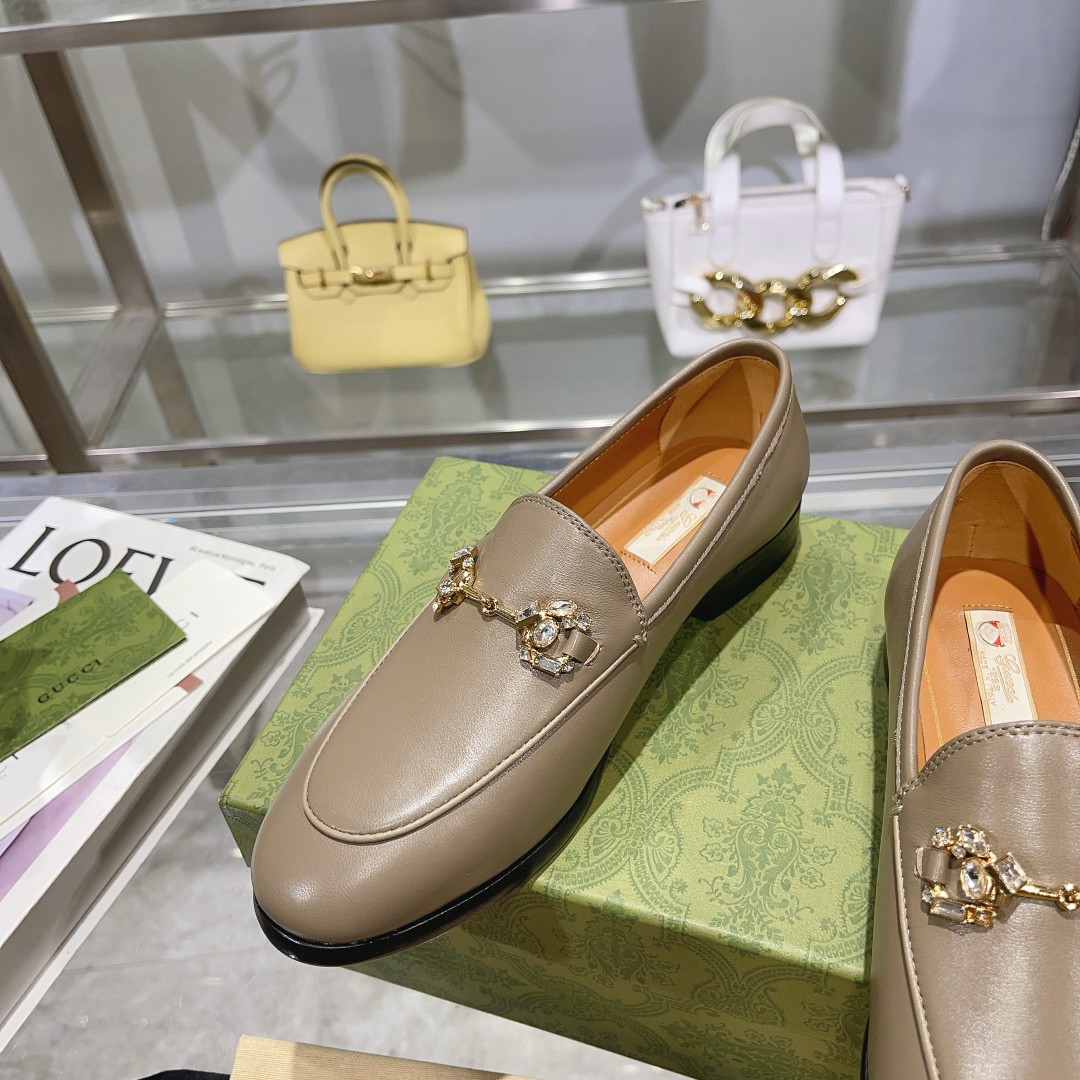 Gucci women's leather shoes-27