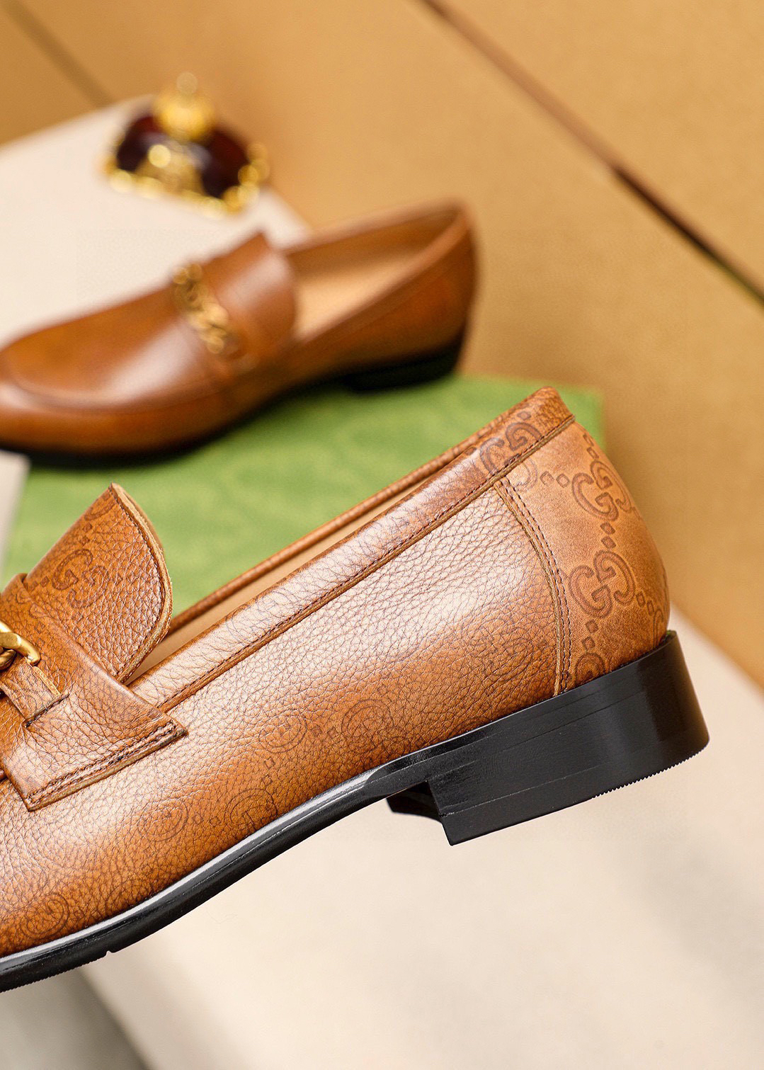 Gucci men's leather shoes-75