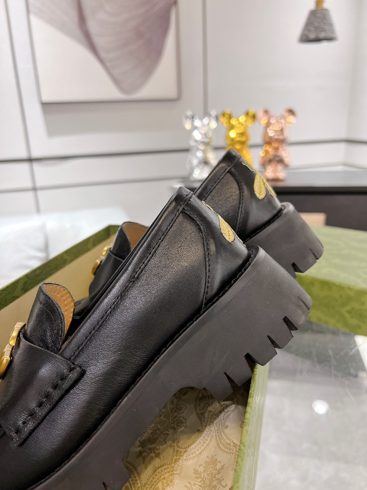 Gucci women's leather shoes-72