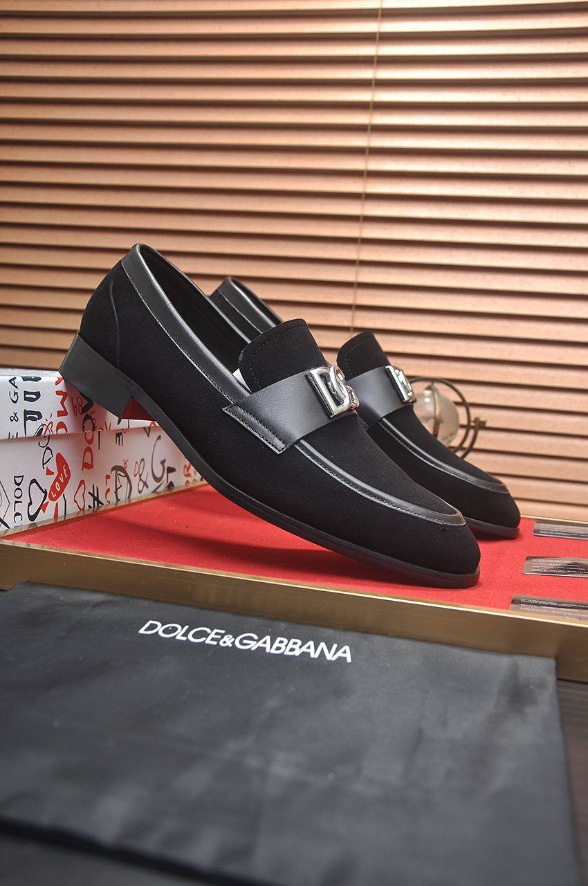 D&G men's leather shoes-21