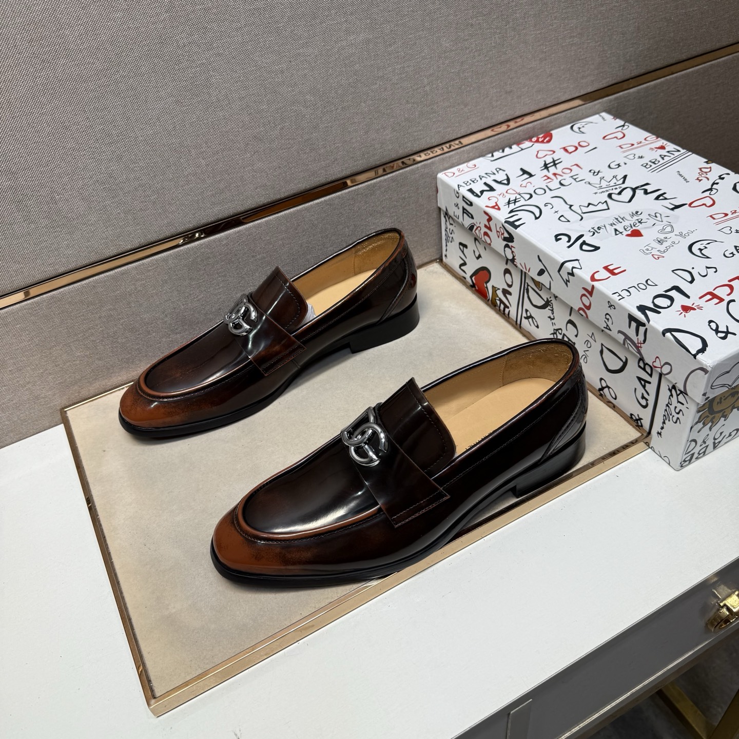 D&G men's leather shoes-36