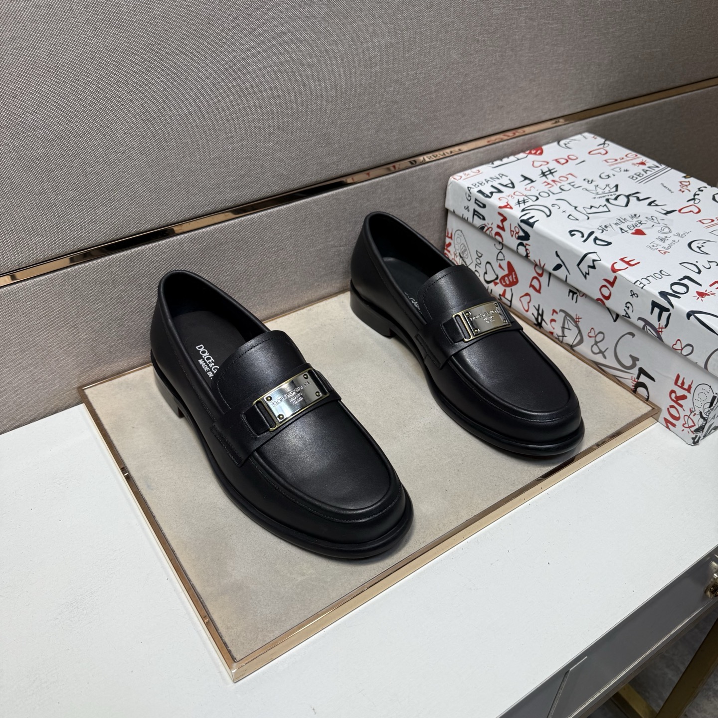 D&G men's leather shoes-28