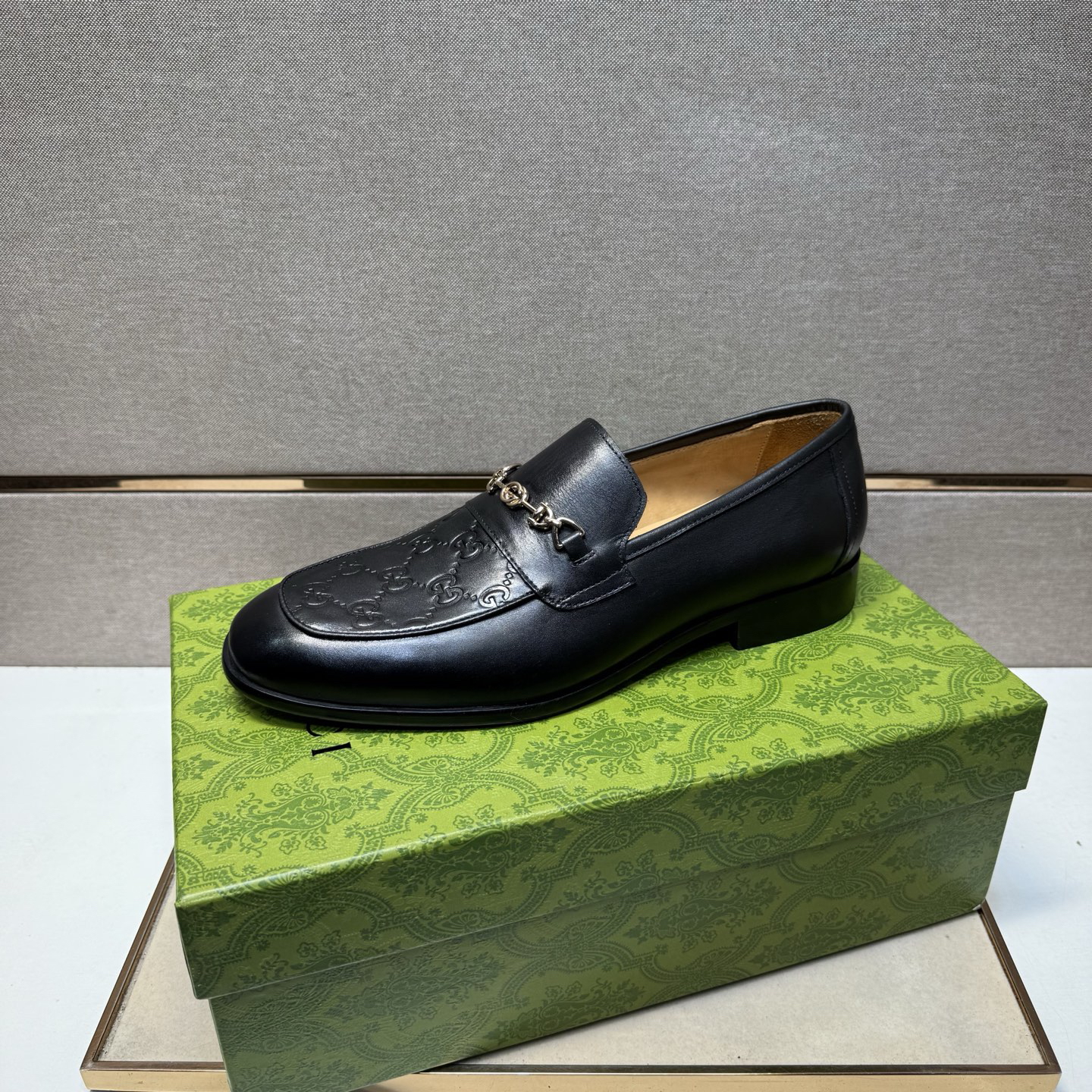 Gucci men's leather shoes-13