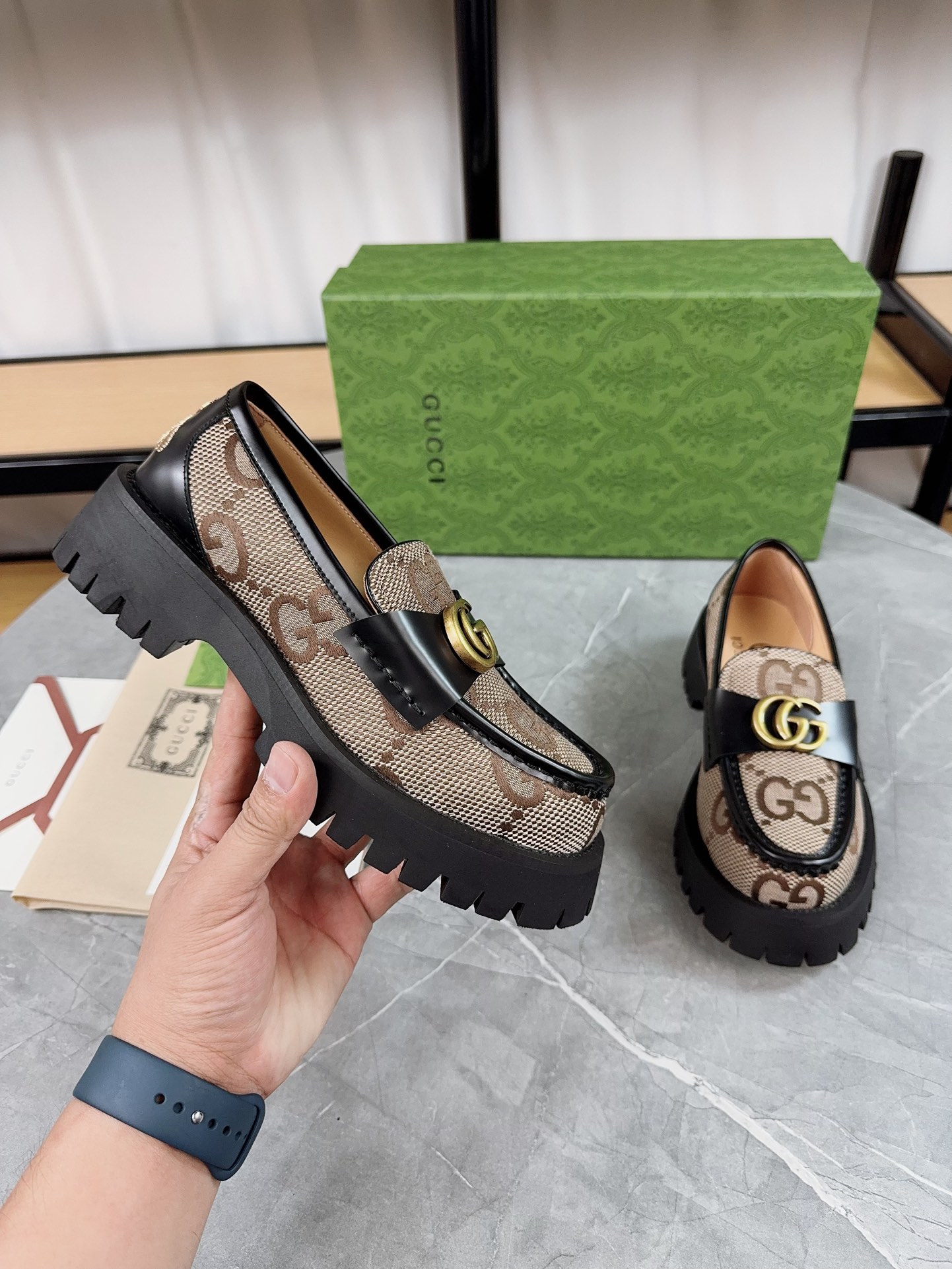 Gucci women's leather shoes-94