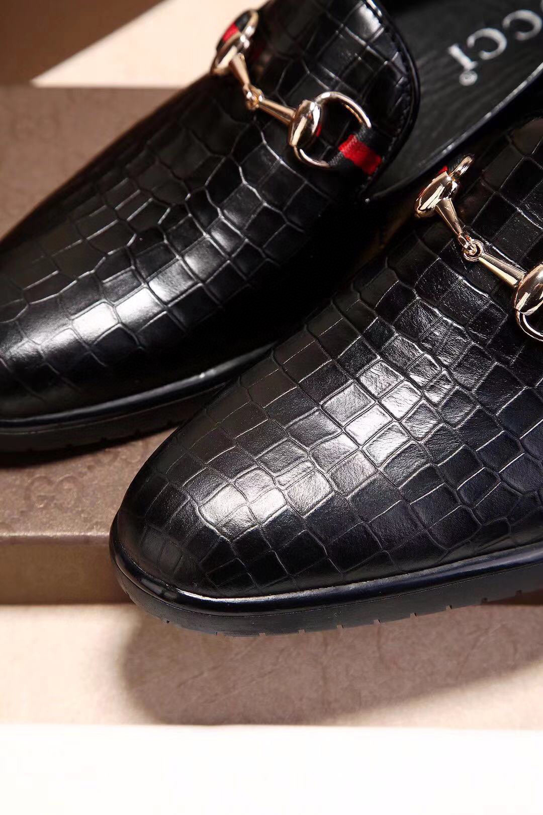 Gucci men's leather shoes-51