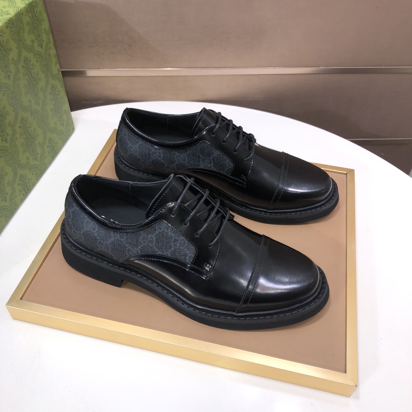 Gucci men's leather shoes-140