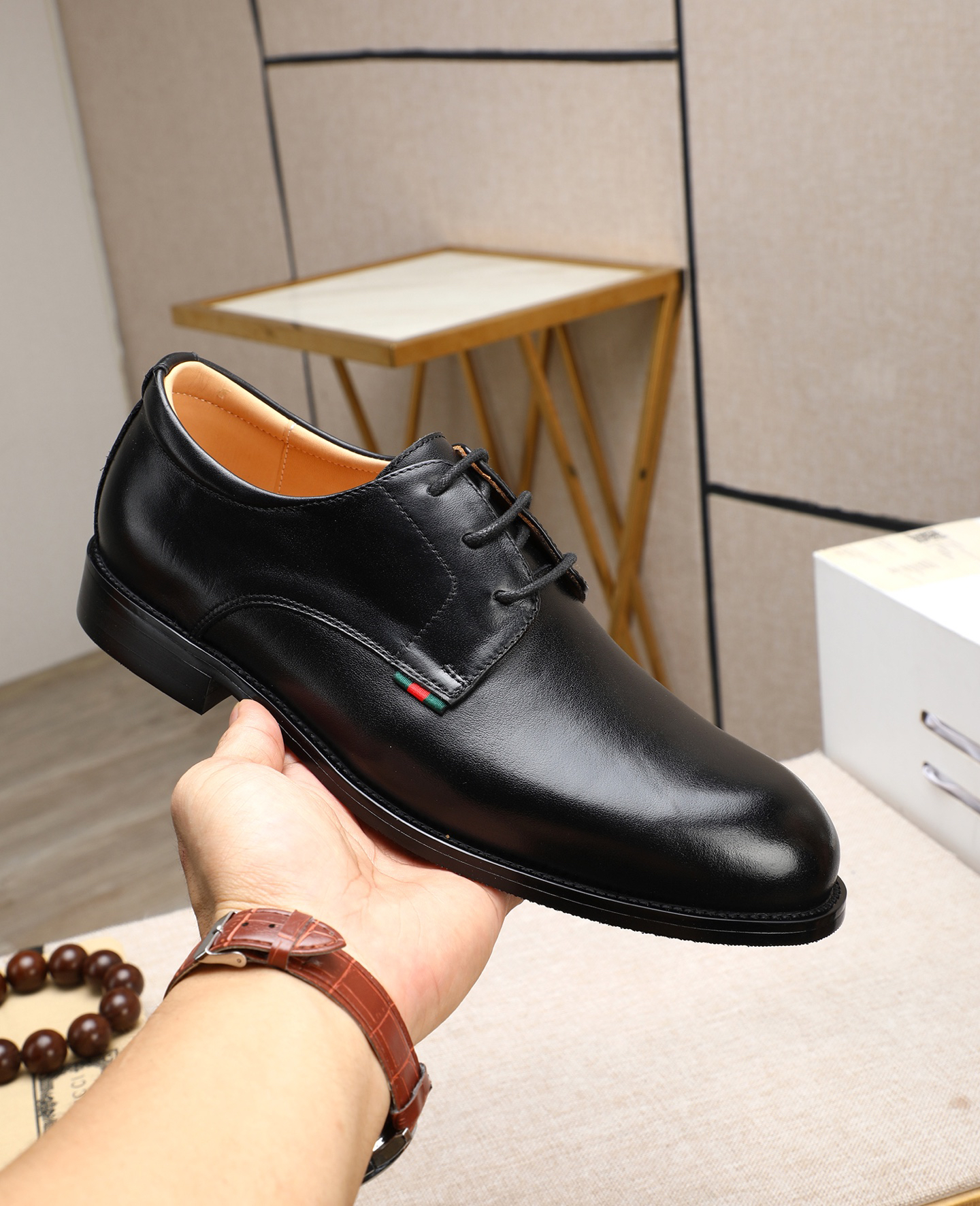 Gucci men's leather shoes-114