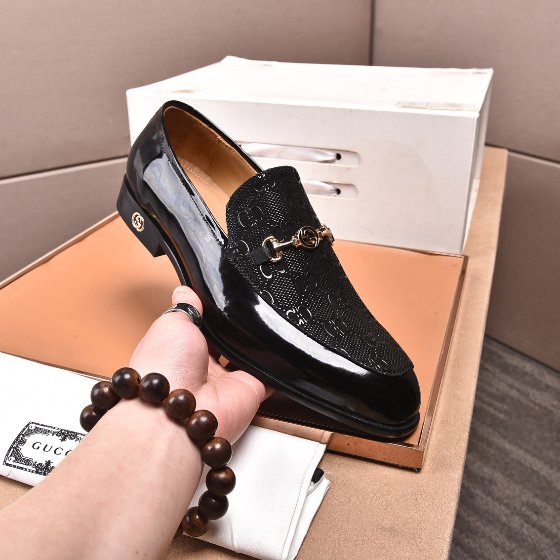 Gucci men's leather shoes-41