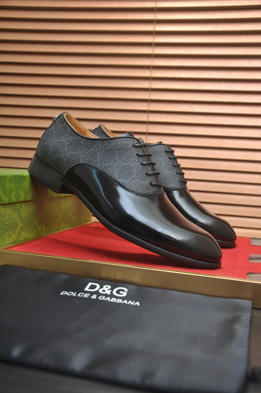 Gucci men's leather shoes-34