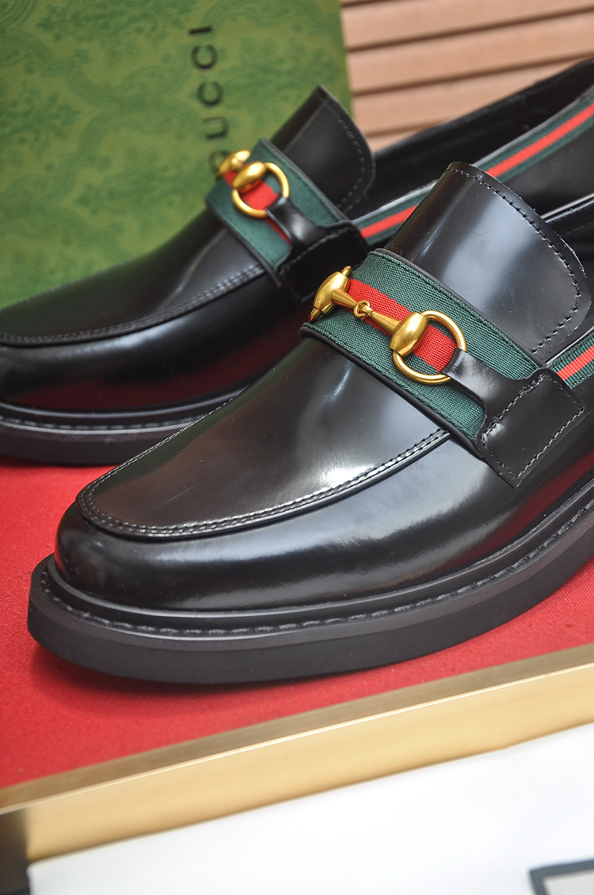 Gucci men's leather shoes-92