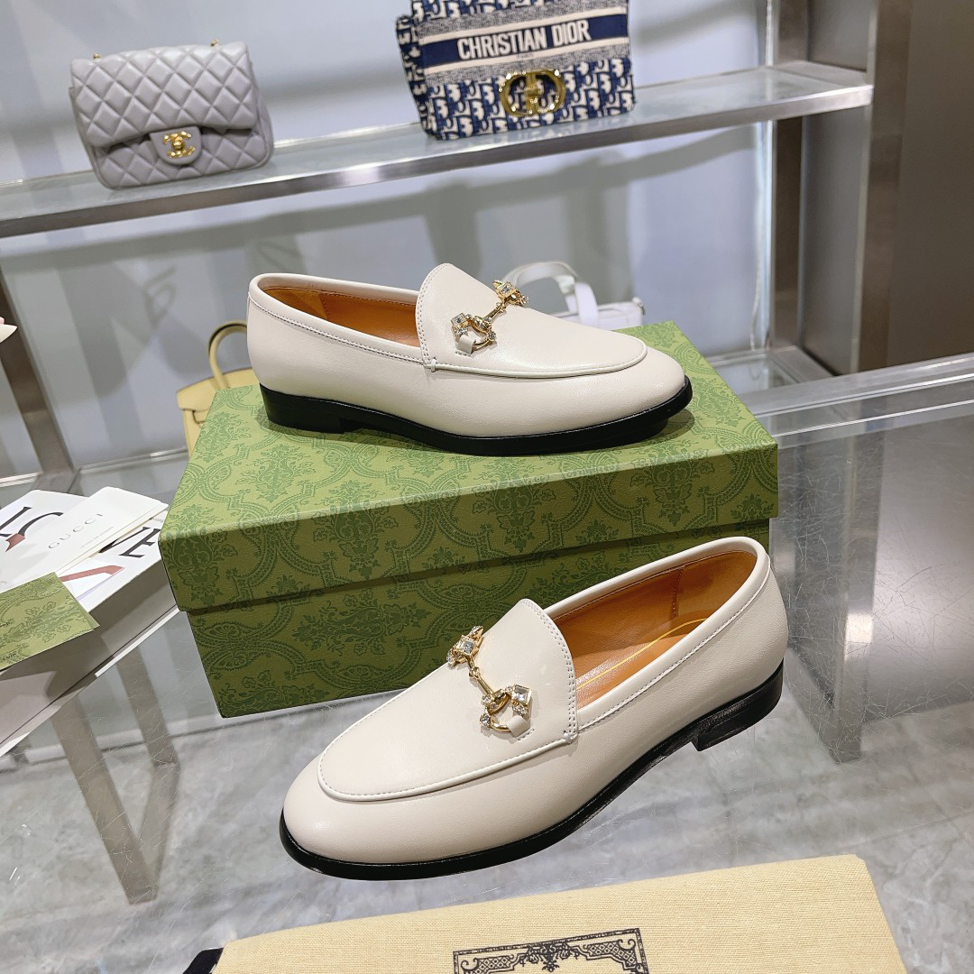 Gucci women's leather shoes-23