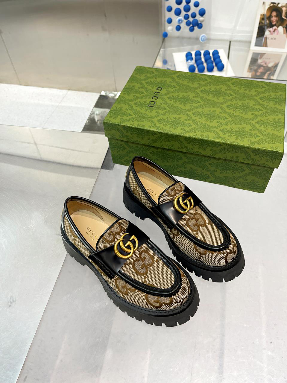 Gucci women's leather shoes-80