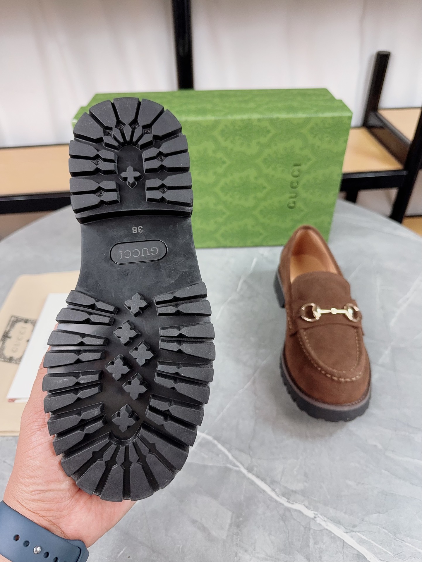 Gucci women's leather shoes-116