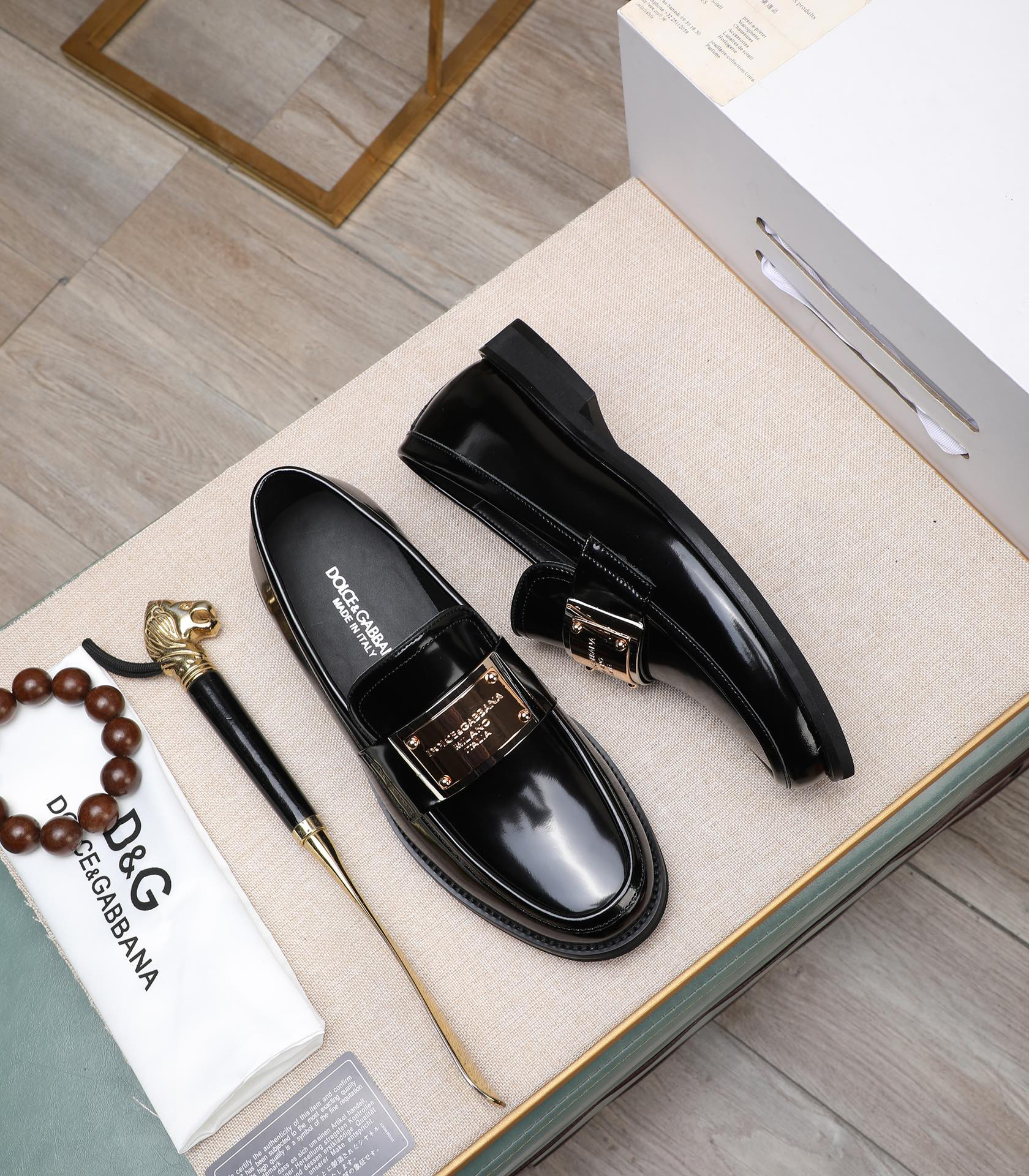 D&G men's leather shoes-18