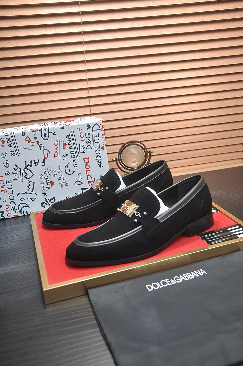 D&G men's leather shoes-72