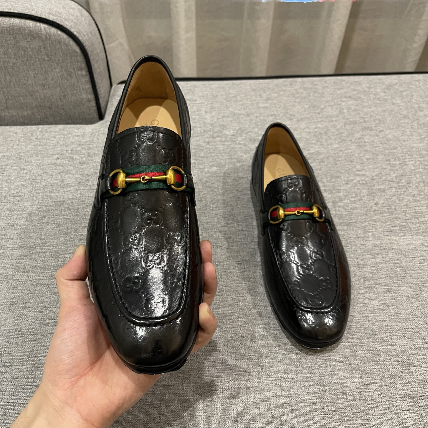 Gucci men's leather shoes-29