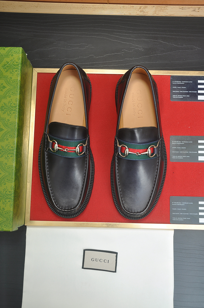 Gucci men's leather shoes-22