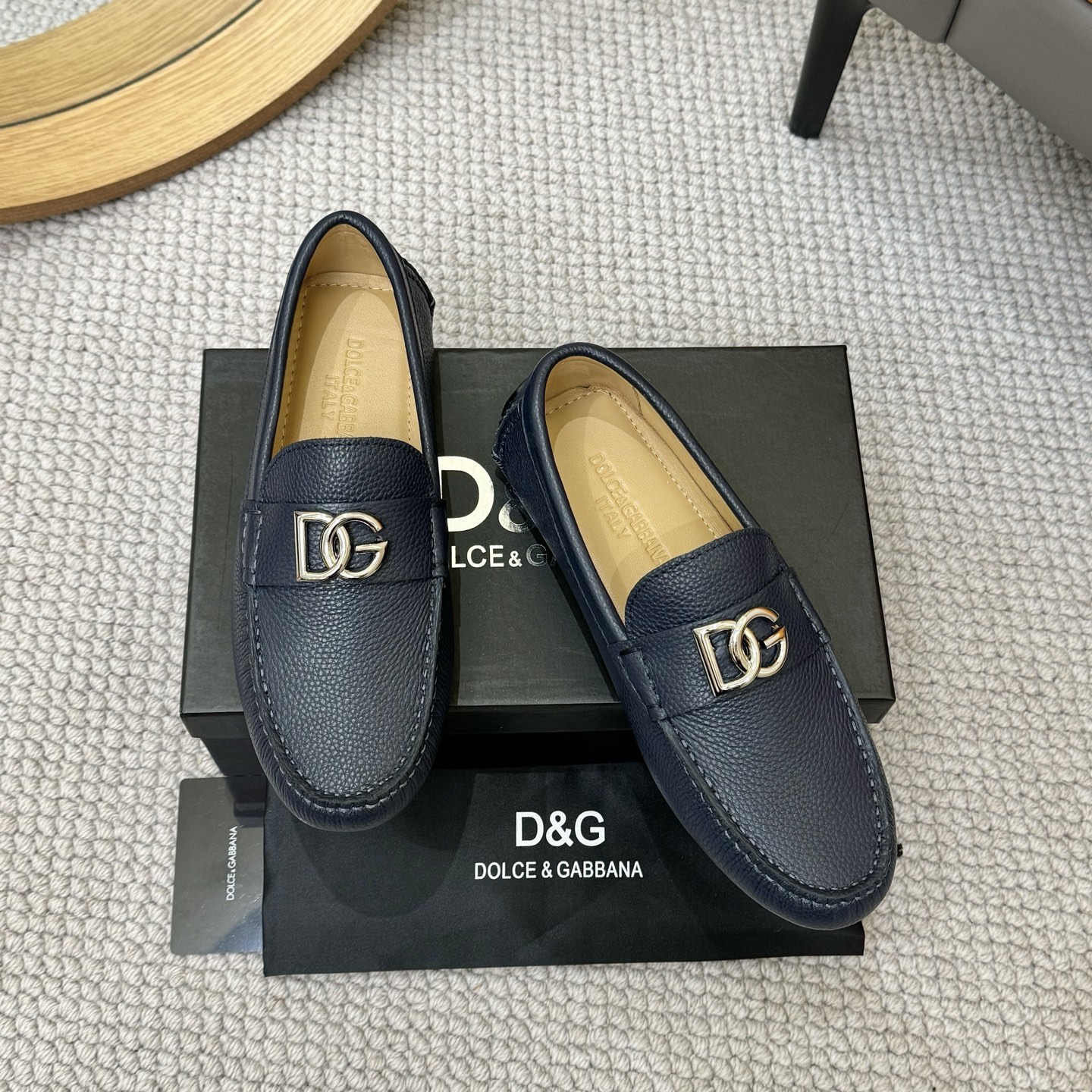 D&G men's leather shoes-76
