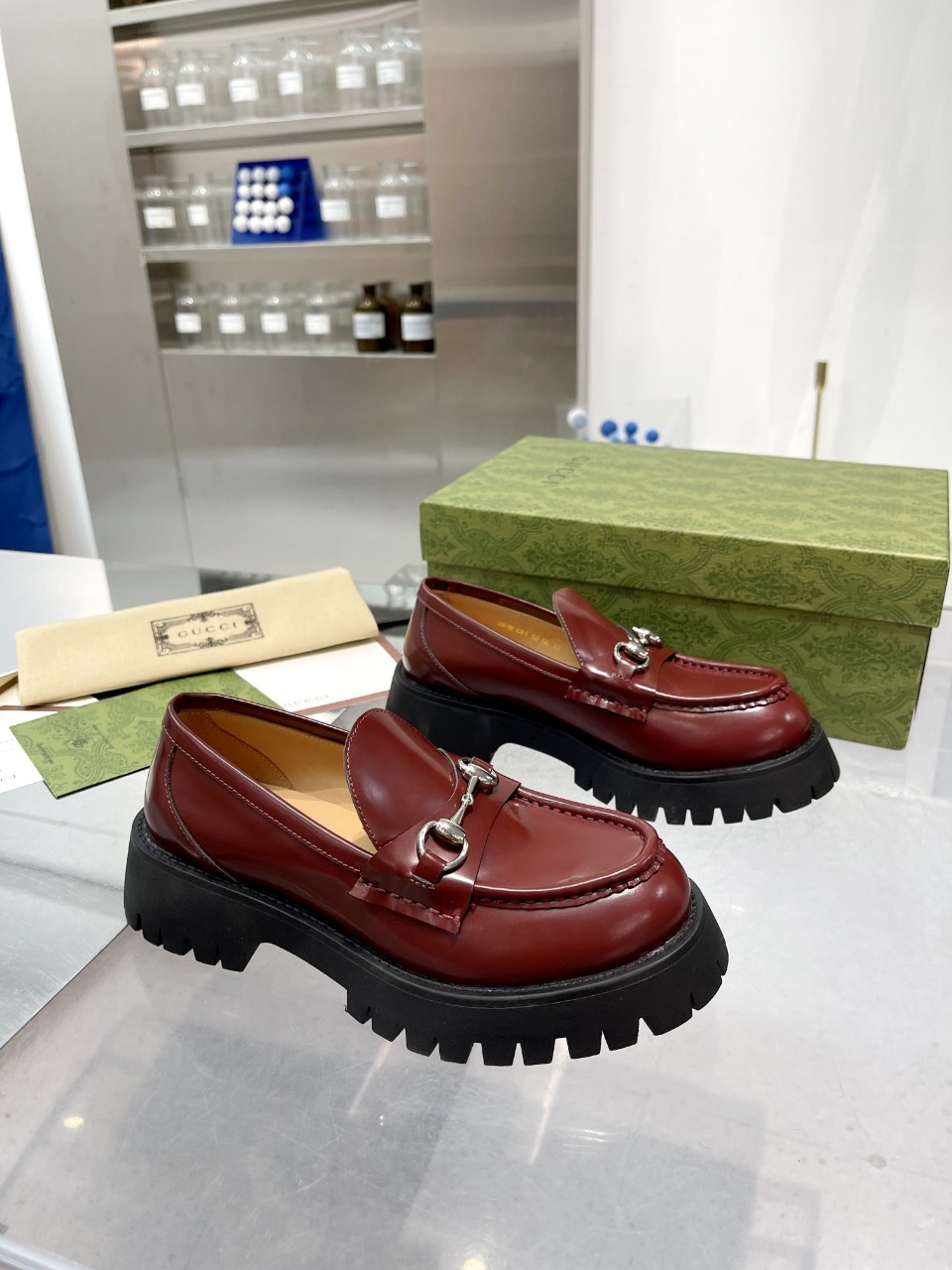 Gucci women's leather shoes-42