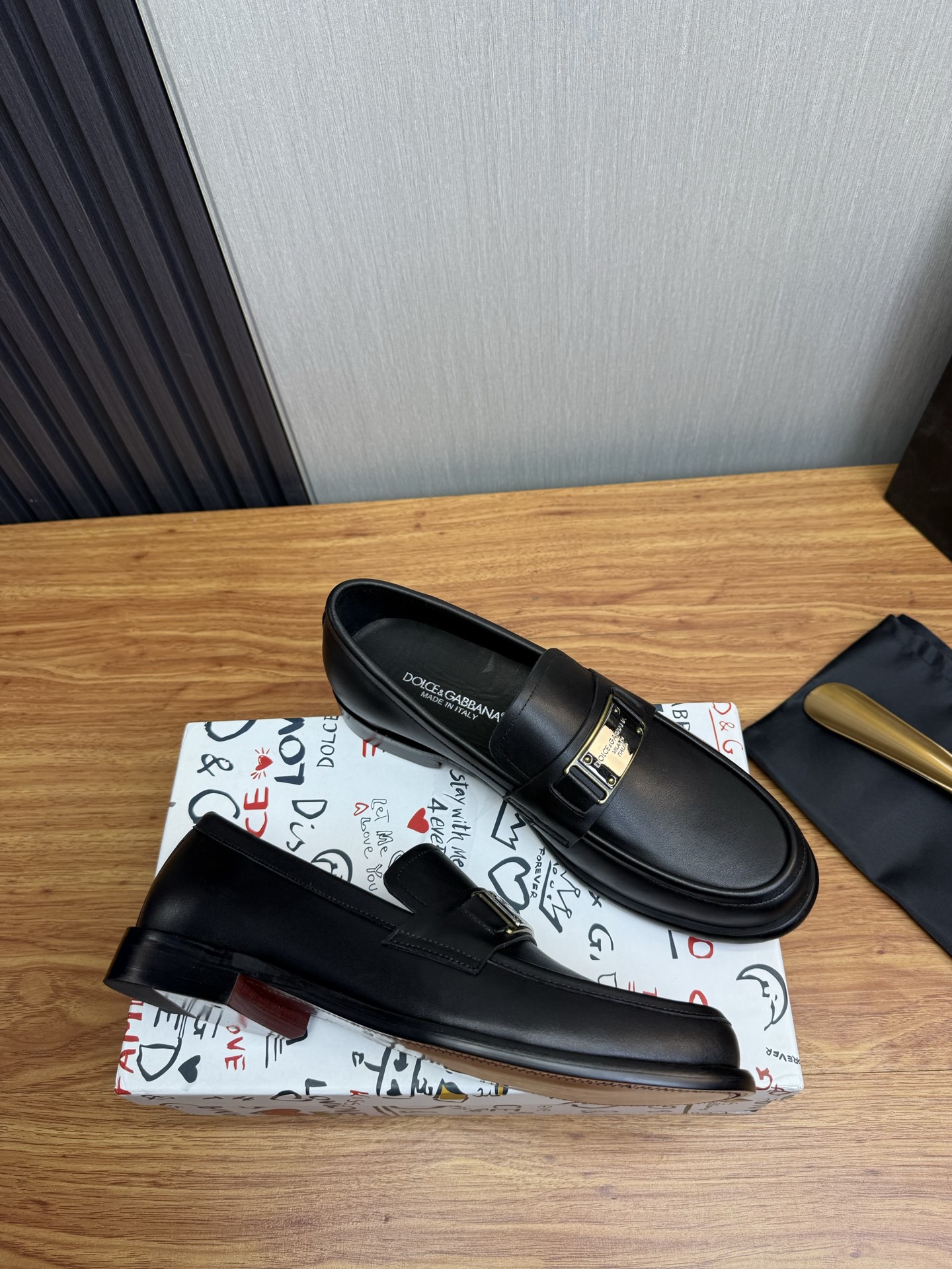 D&G men's leather shoes-22