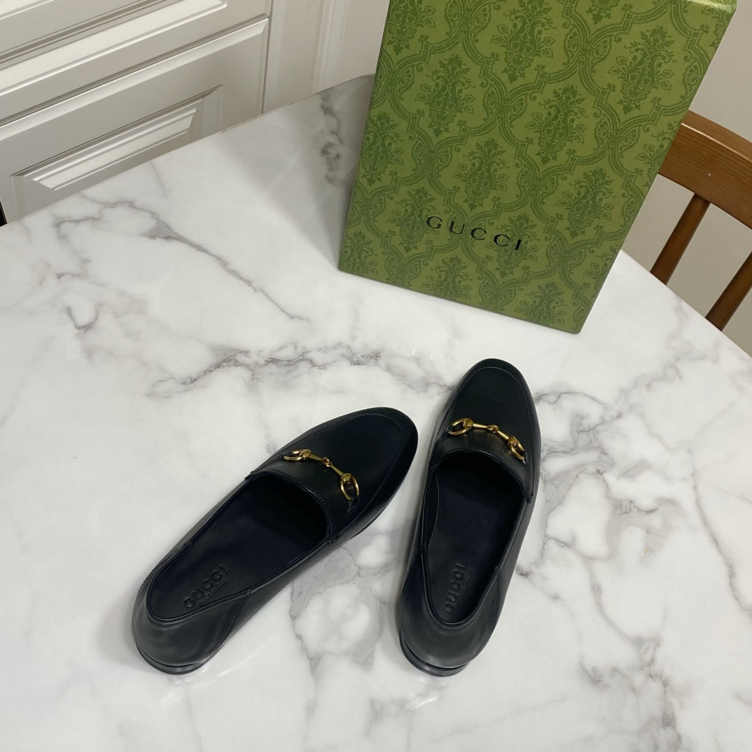 Gucci women's leather shoes-1