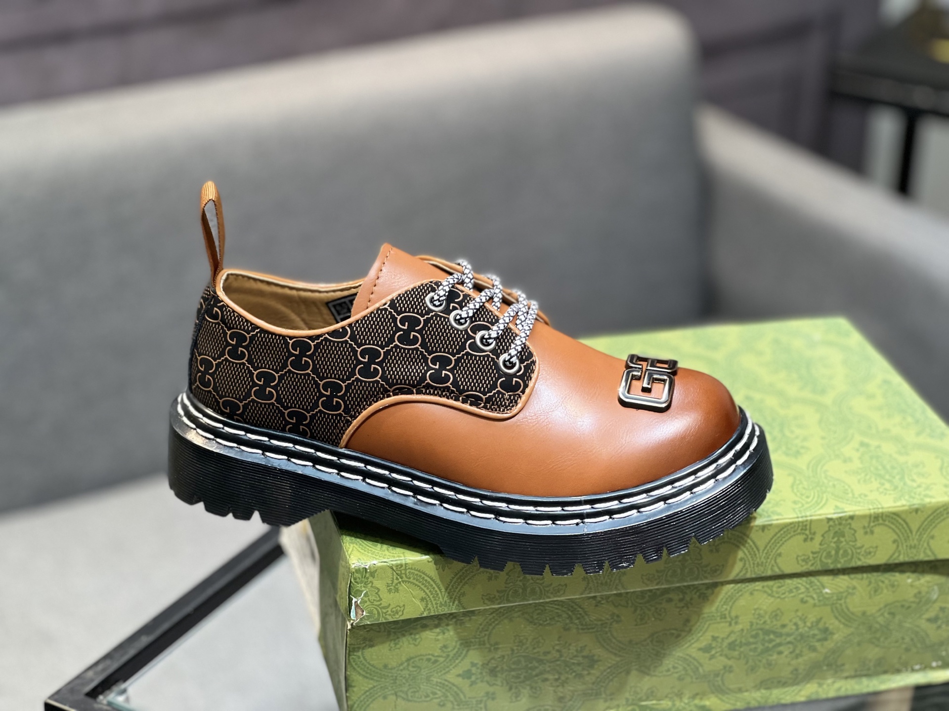 Gucci men's leather shoes-47