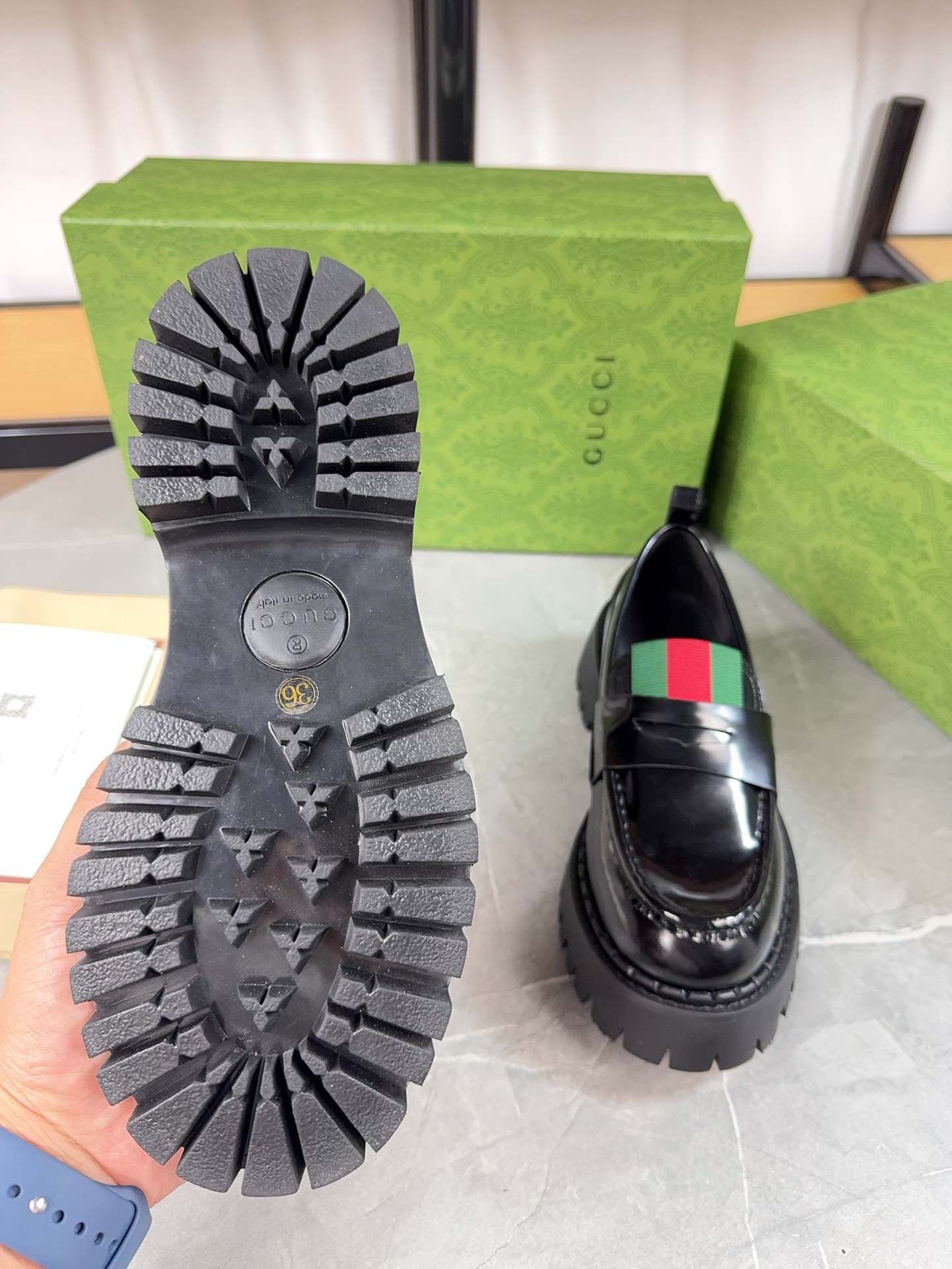 Gucci women's leather shoes-96