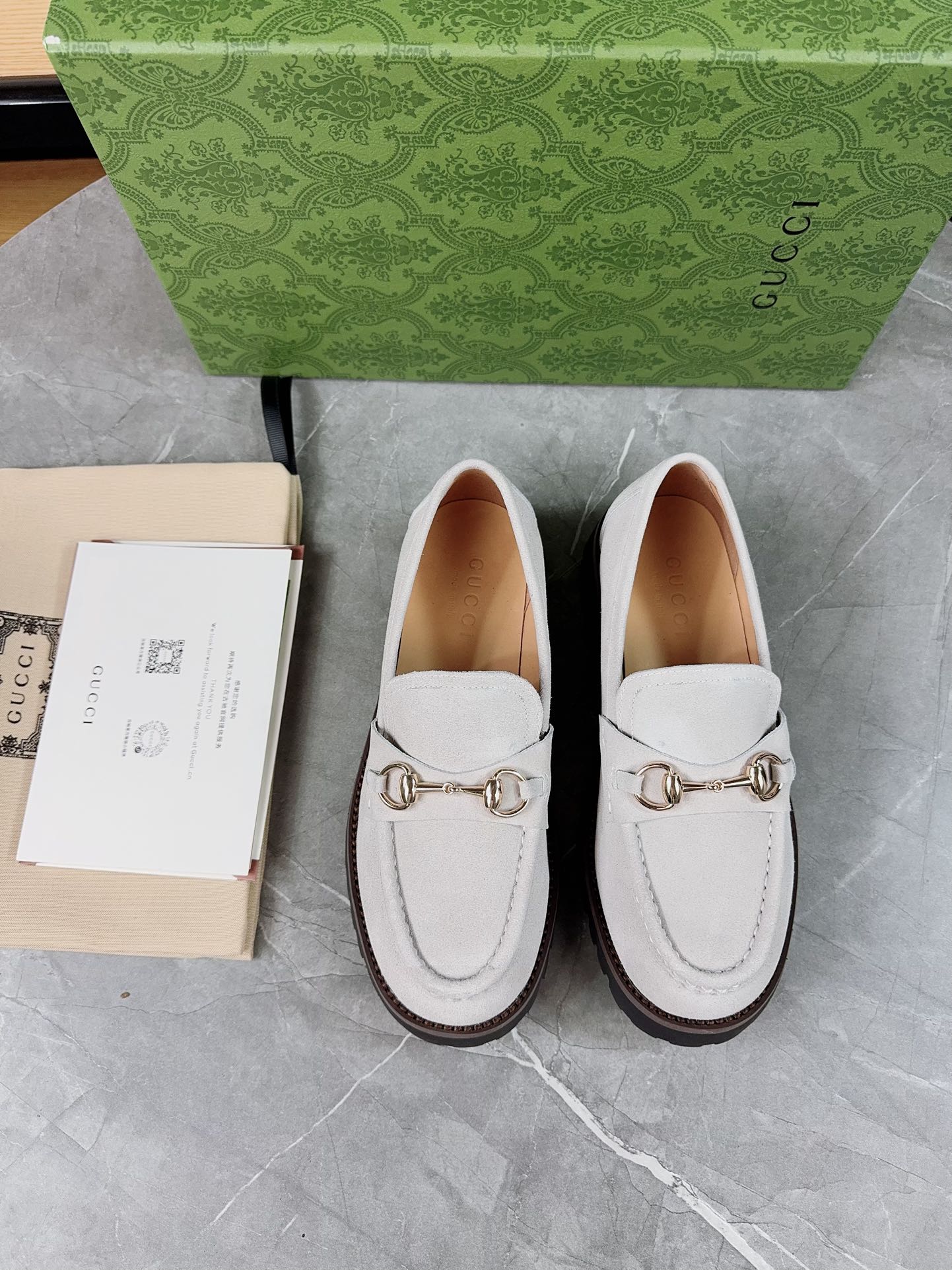 Gucci women's leather shoes-114