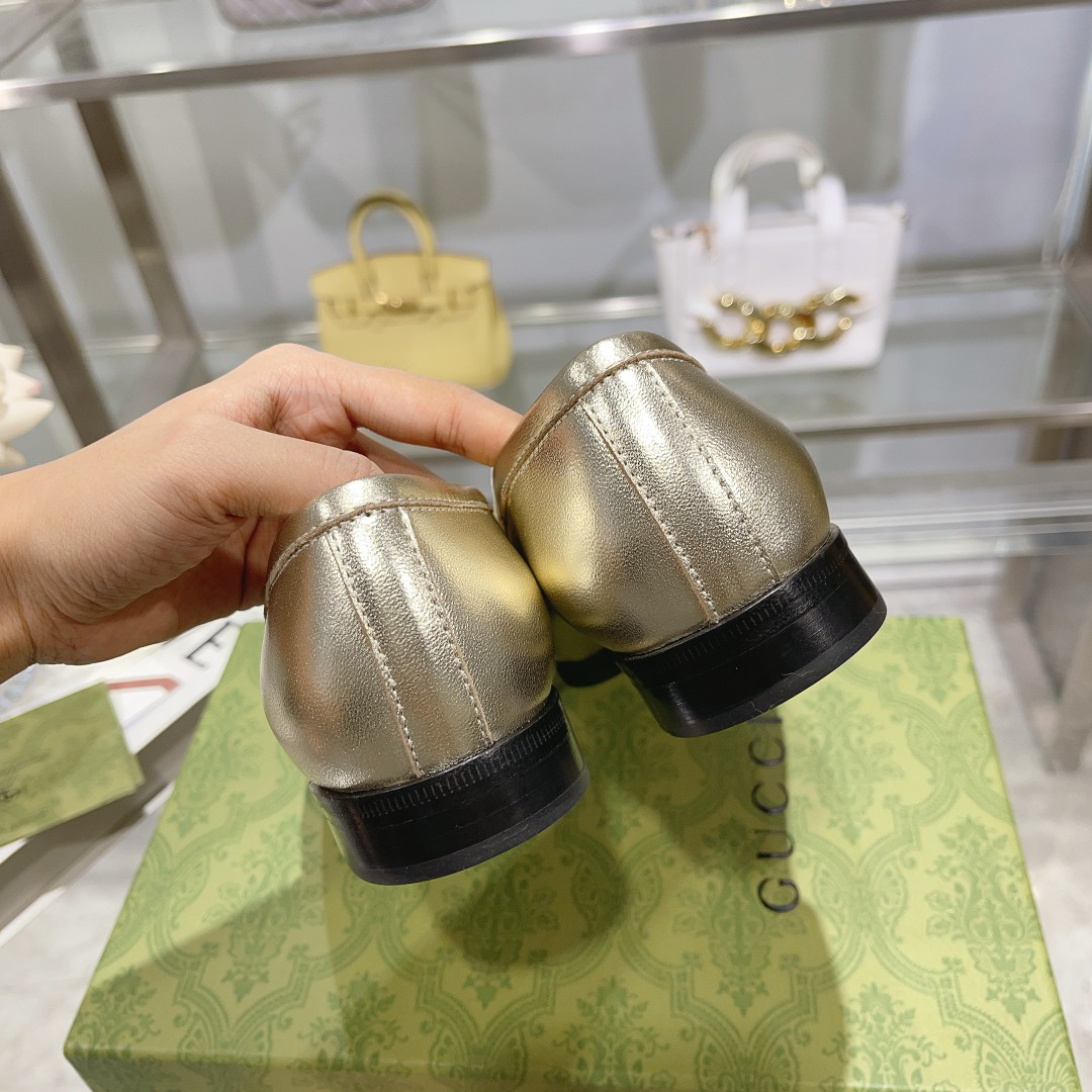 Gucci women's leather shoes-21