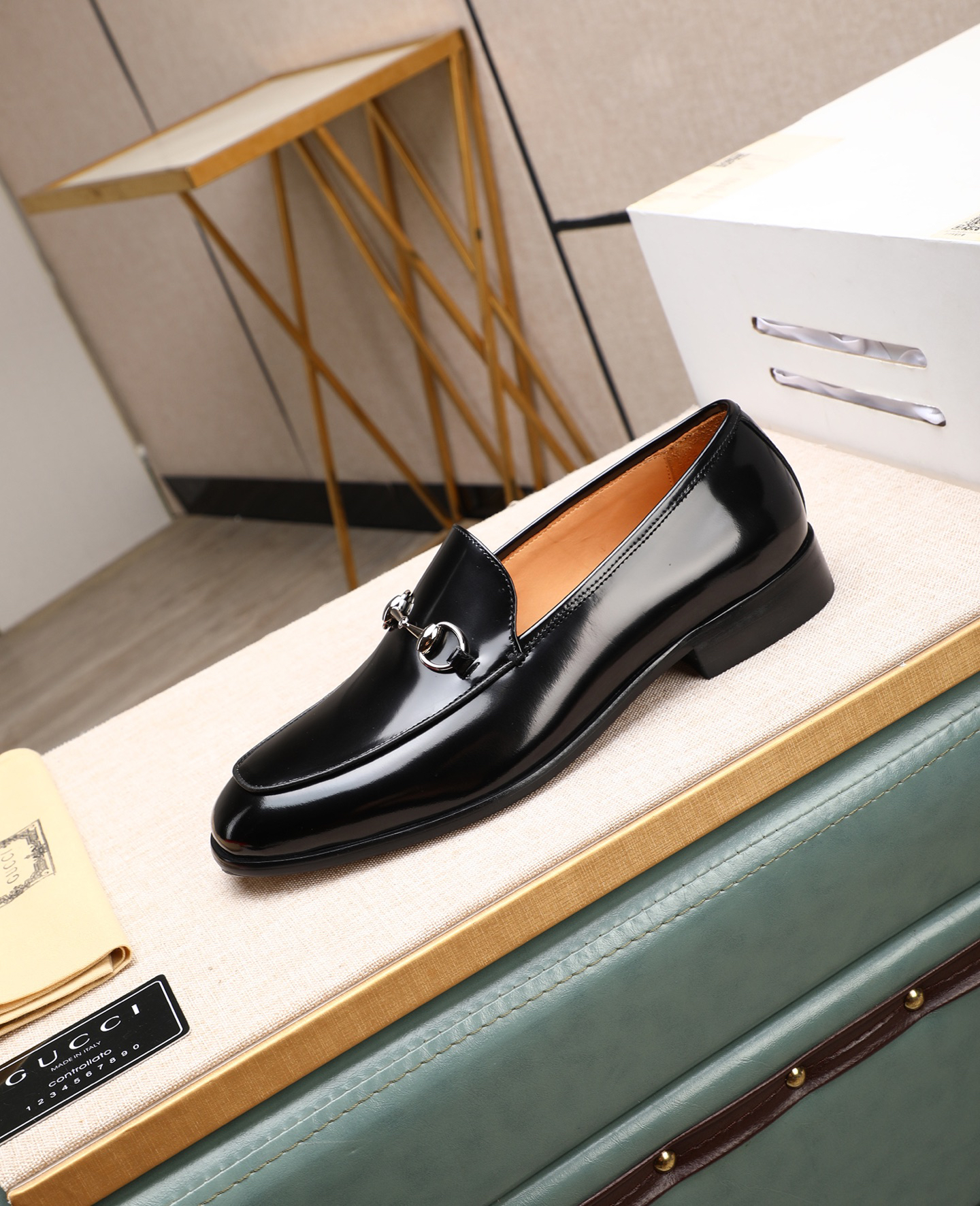 Gucci men's leather shoes-96