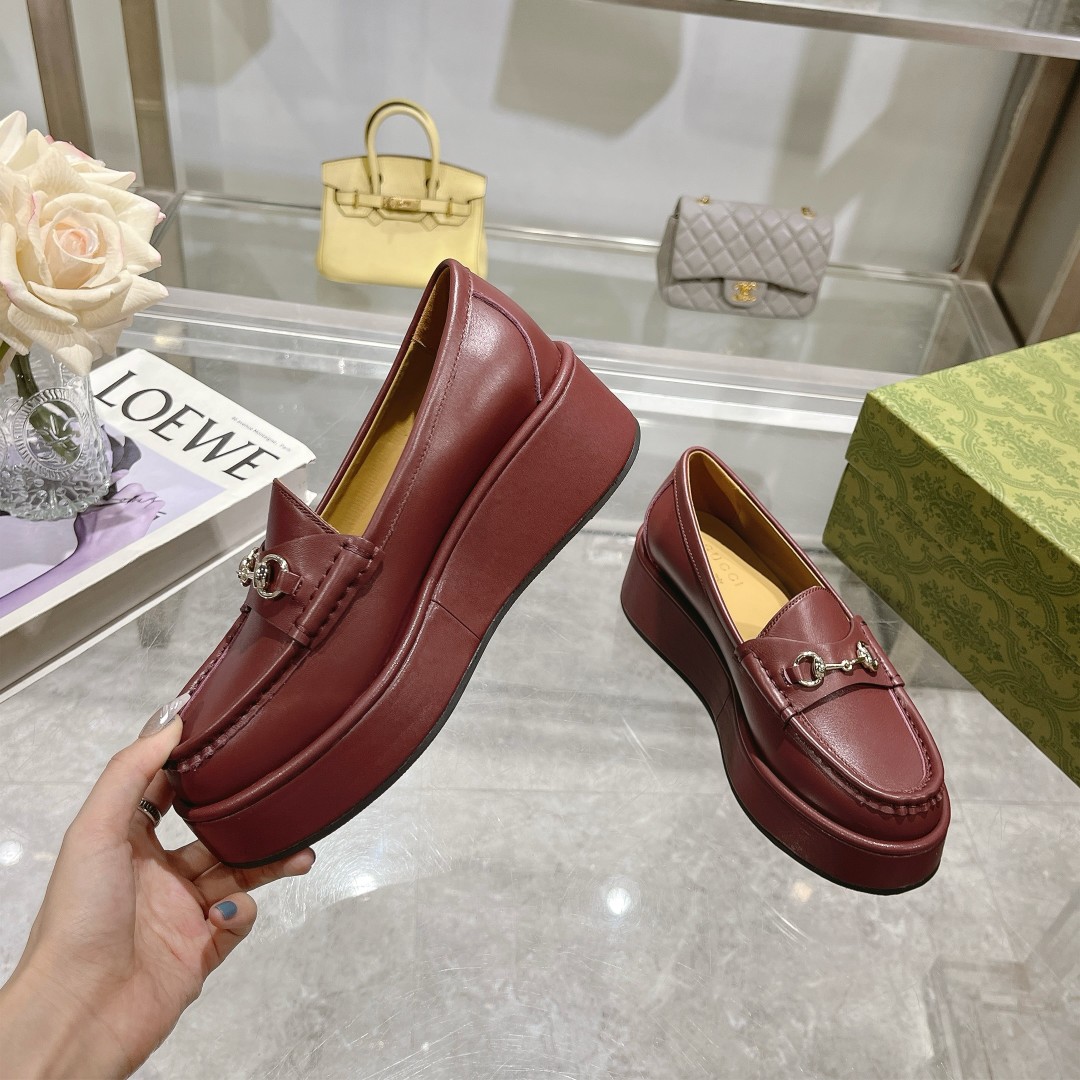 Gucci women's leather shoes-43