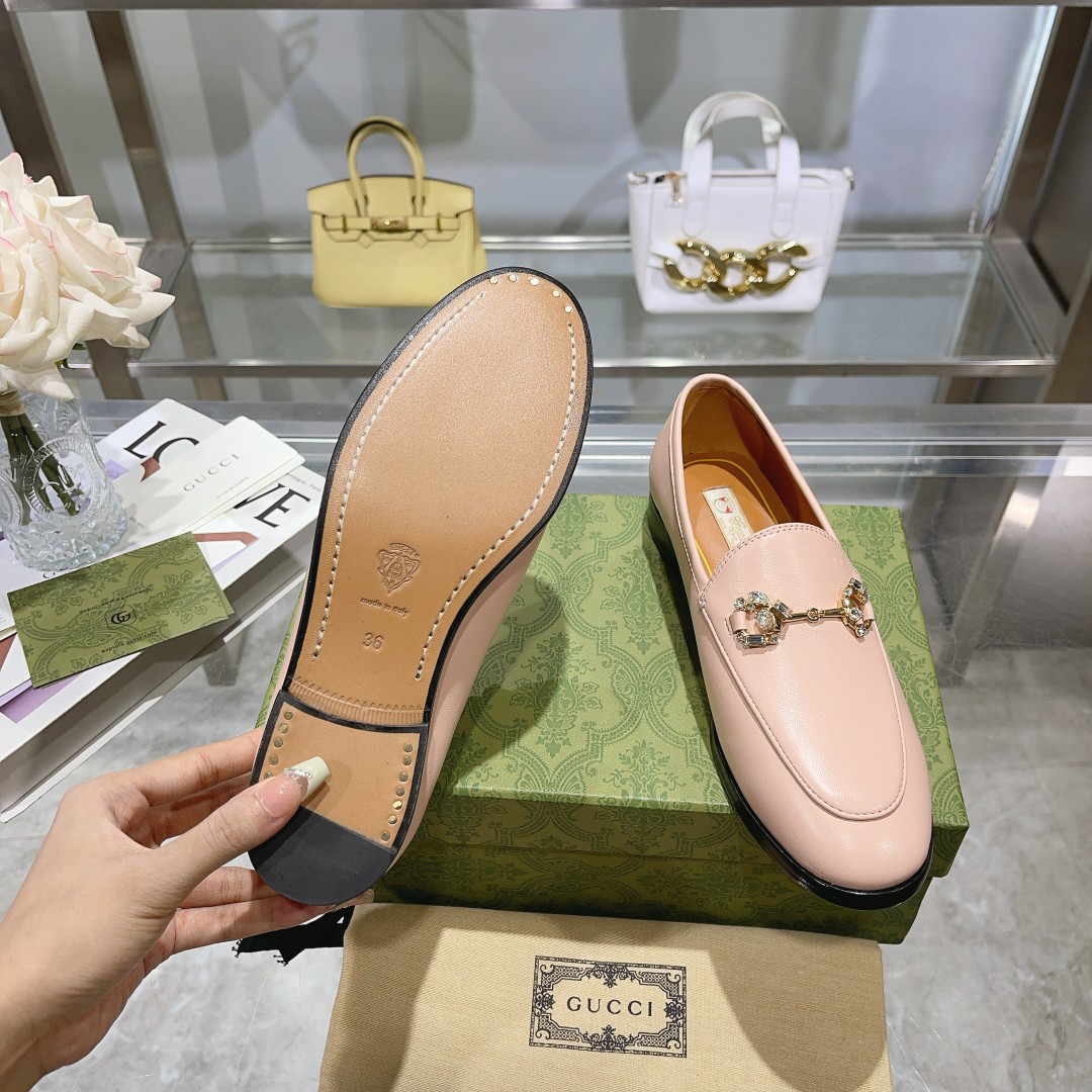 Gucci women's leather shoes-22