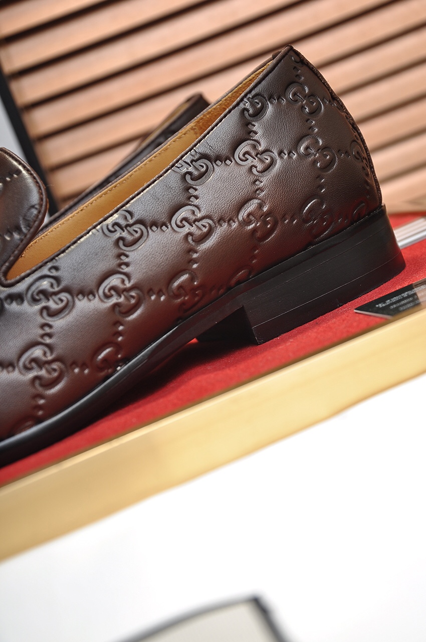 Gucci men's leather shoes-24