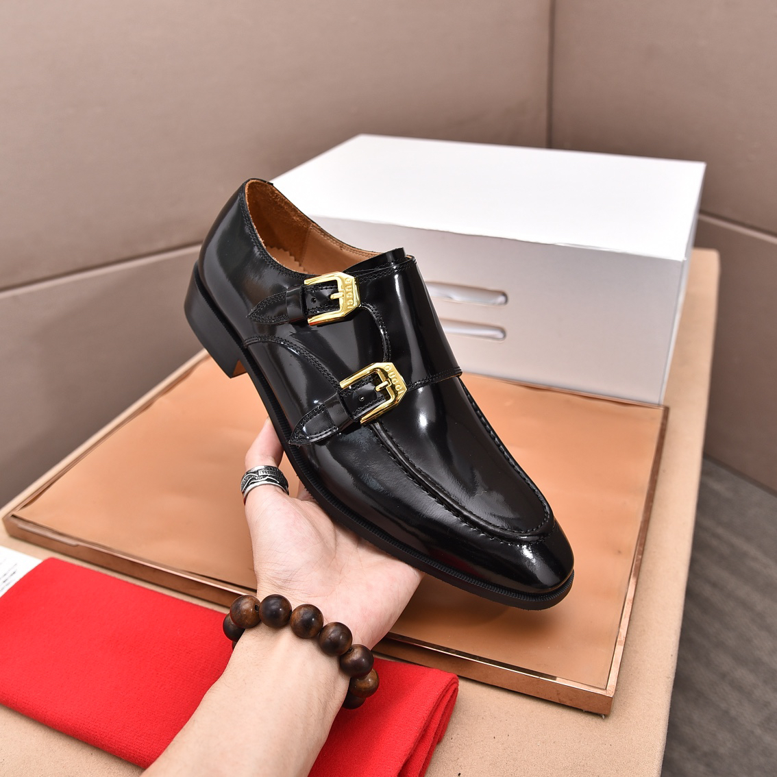 Gucci men's leather shoes-42